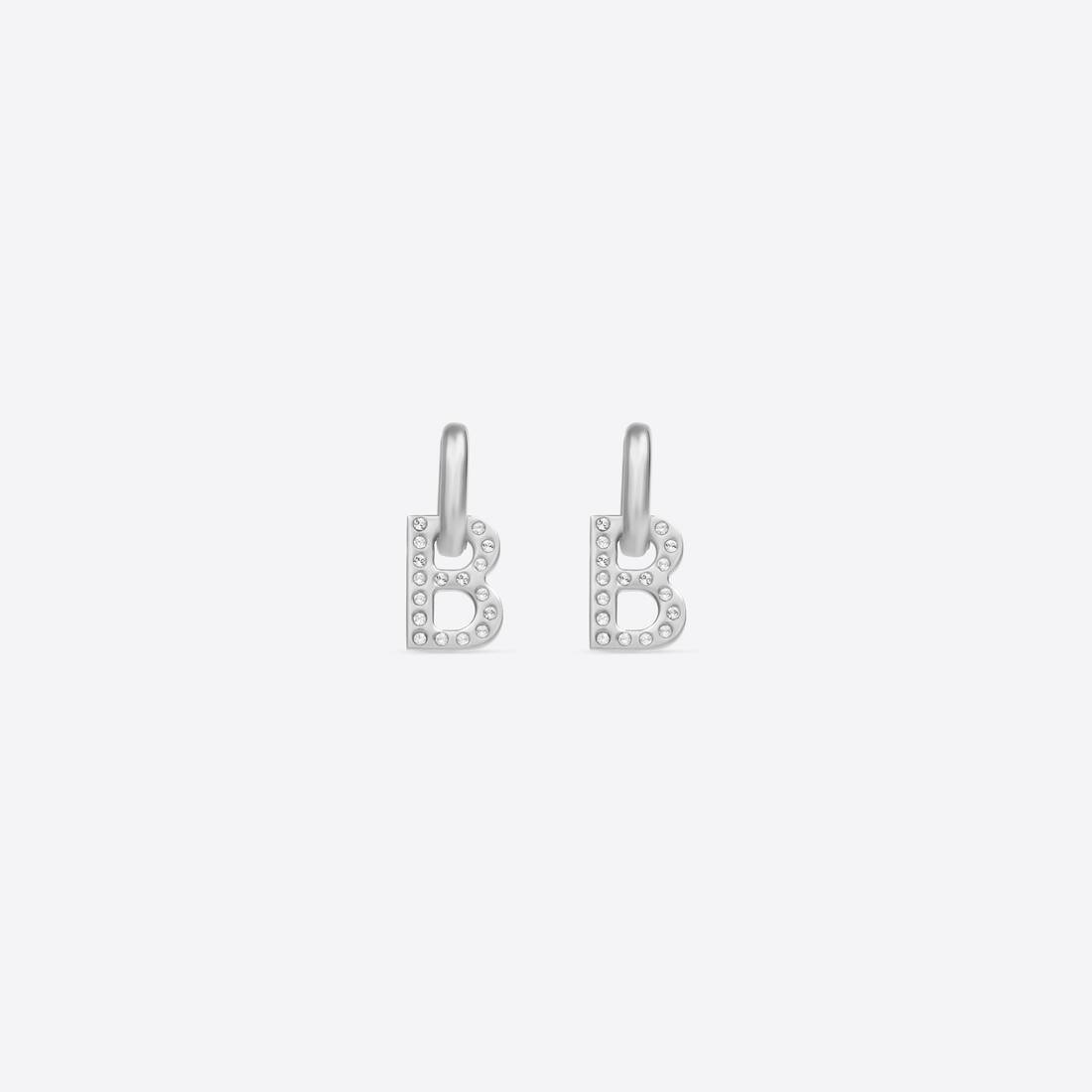 Women's B Chain Xs Earrings in Silver - 1