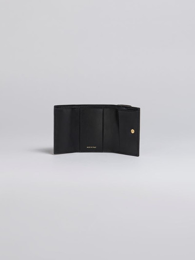 Marni TRI-FOLD WALLET IN GREEN WHITE AND BROWN SAFFIANO LEATHER outlook