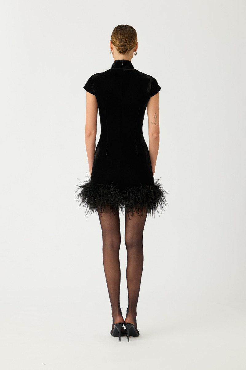 MORGAN VELVET MINI DRESS 4