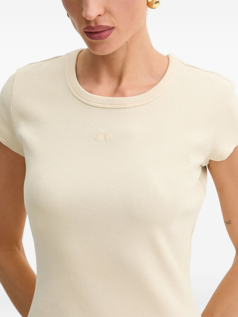 ribbed round-neck dress - 5