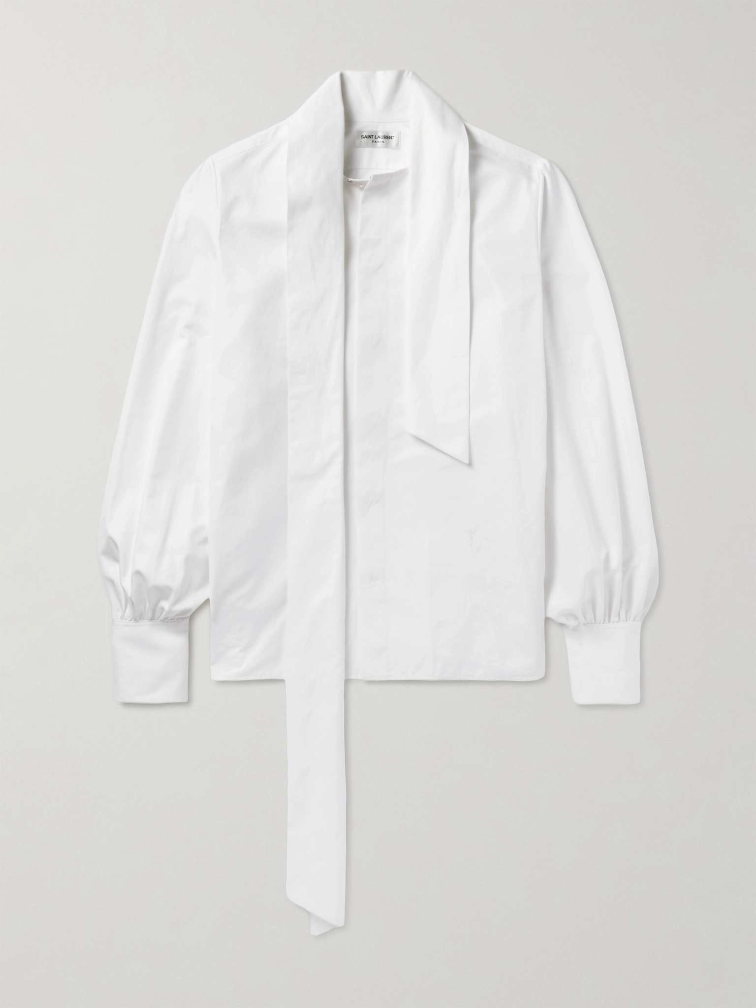 Tie-Detailed Cotton-Twill Shirt - 1