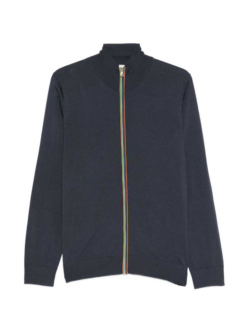 Signature Stripe zip-through cardigan 1