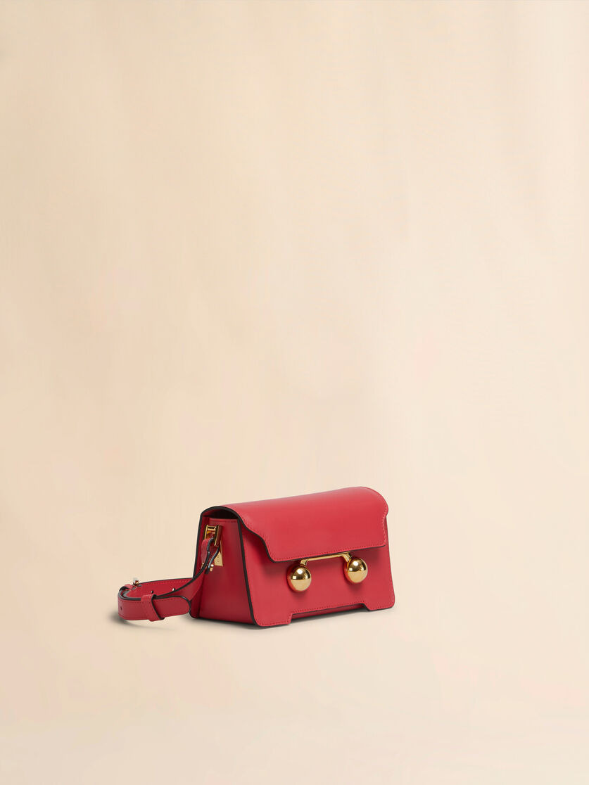 RED LEATHER TRUNKAROO MINI SHOULDER BAG - 5