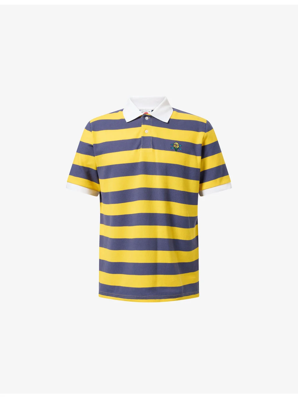 Cones & Bones Striped Cotton Polo Shirt - 1