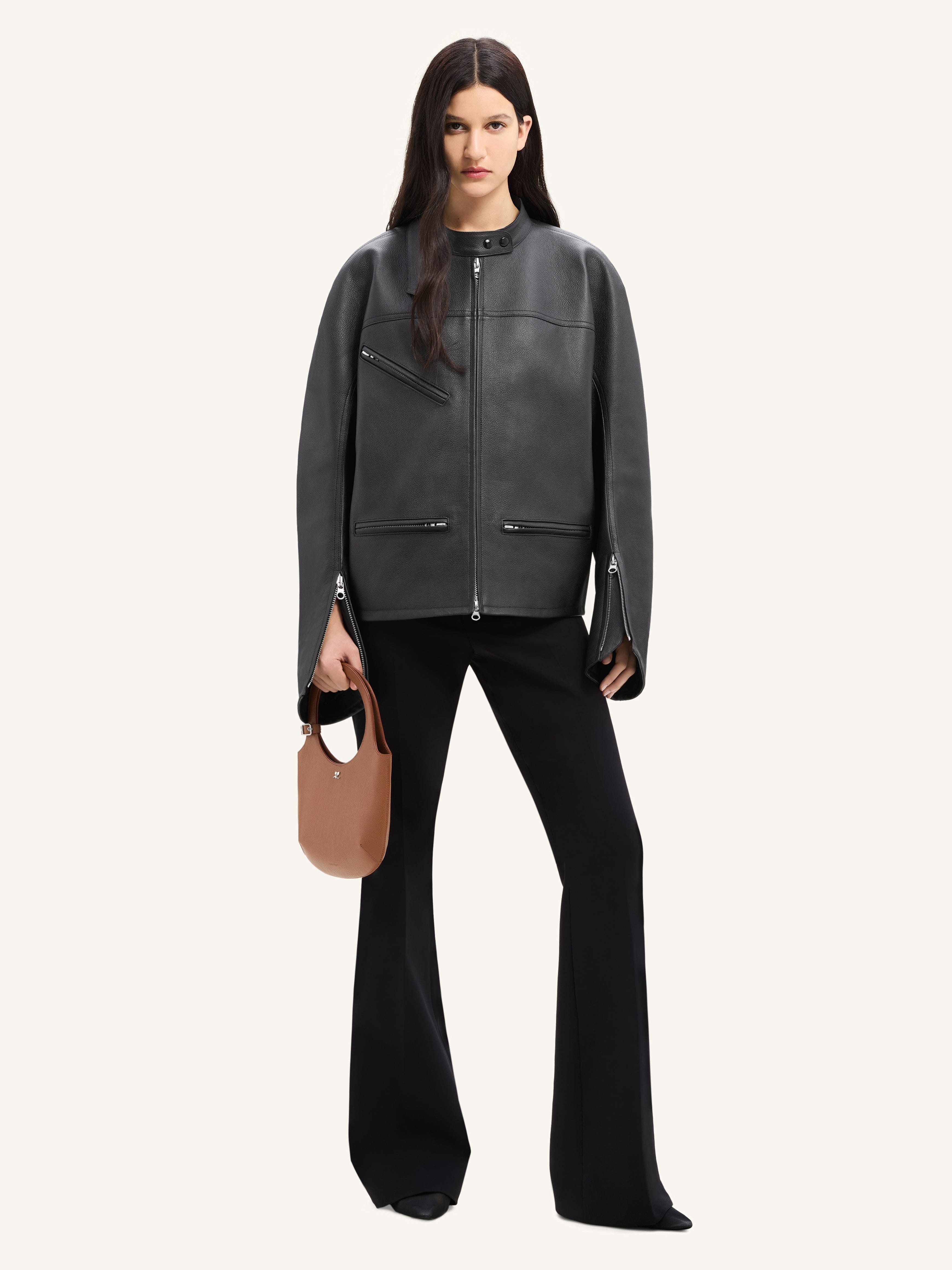 RACER BUCKLE LEATHER JACKET - 3
