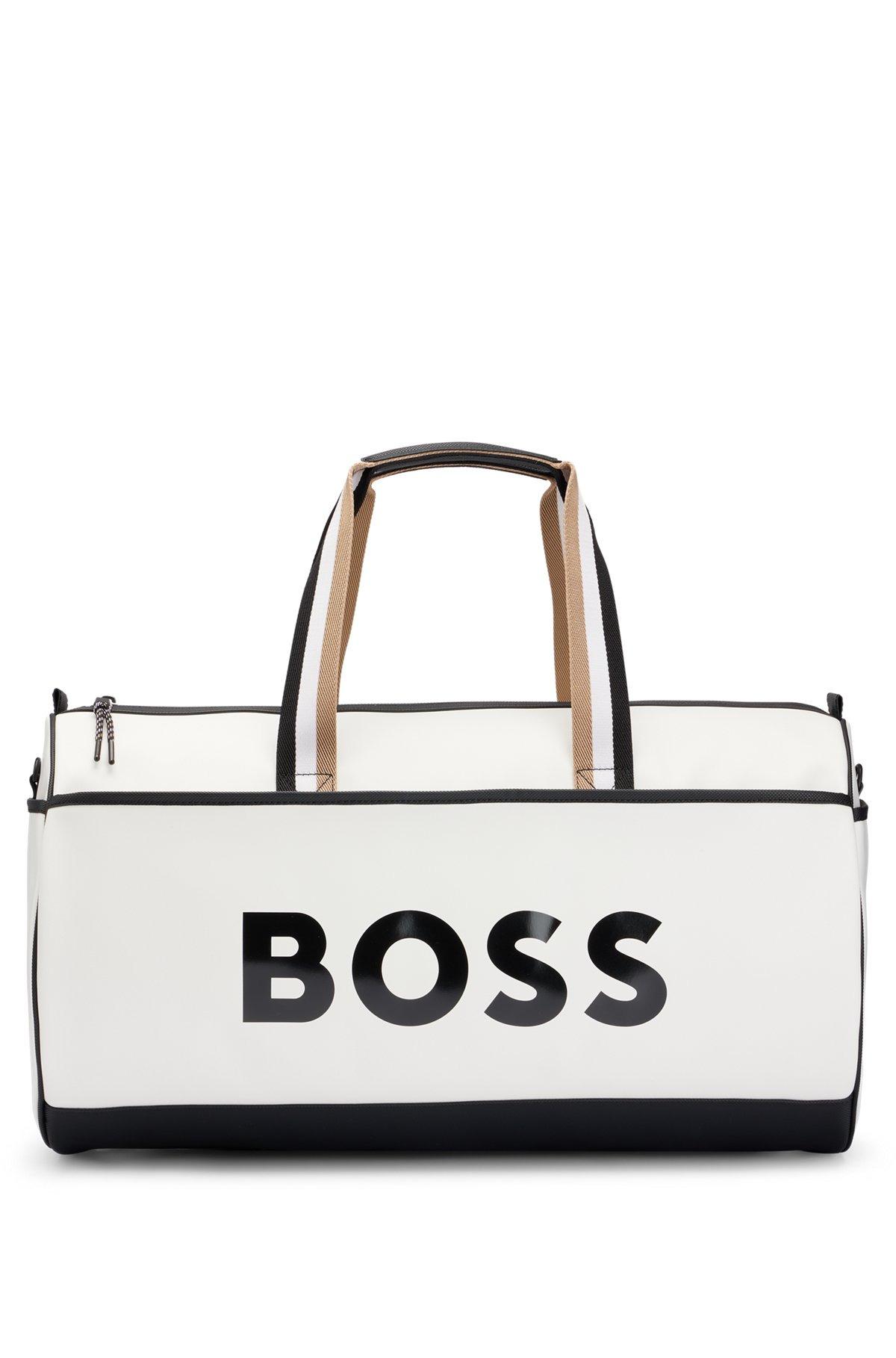 BOSS X MATTEO BERRETTINI  FAUX-LEATHER HOLDALL WITH CONTRAST LOGO - 2