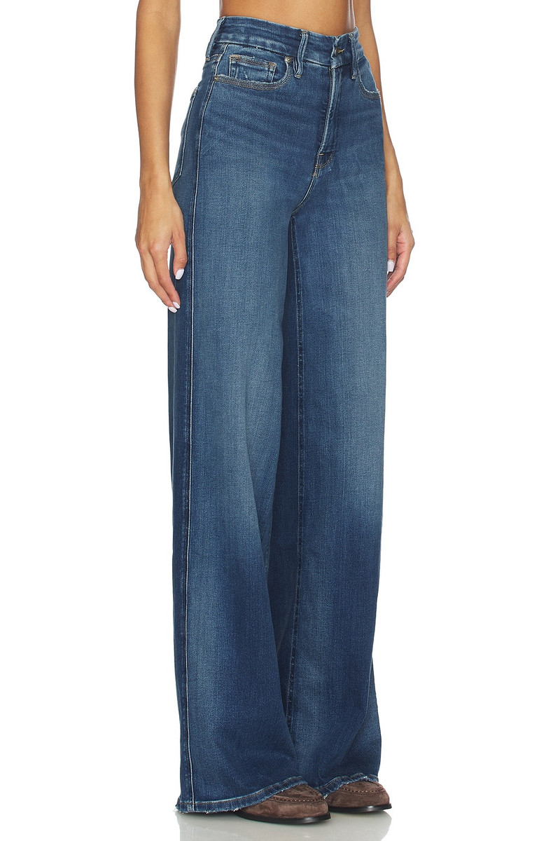 GOOD AMERICAN Soft Tech Good Skate Wide Leg Jeans outlook