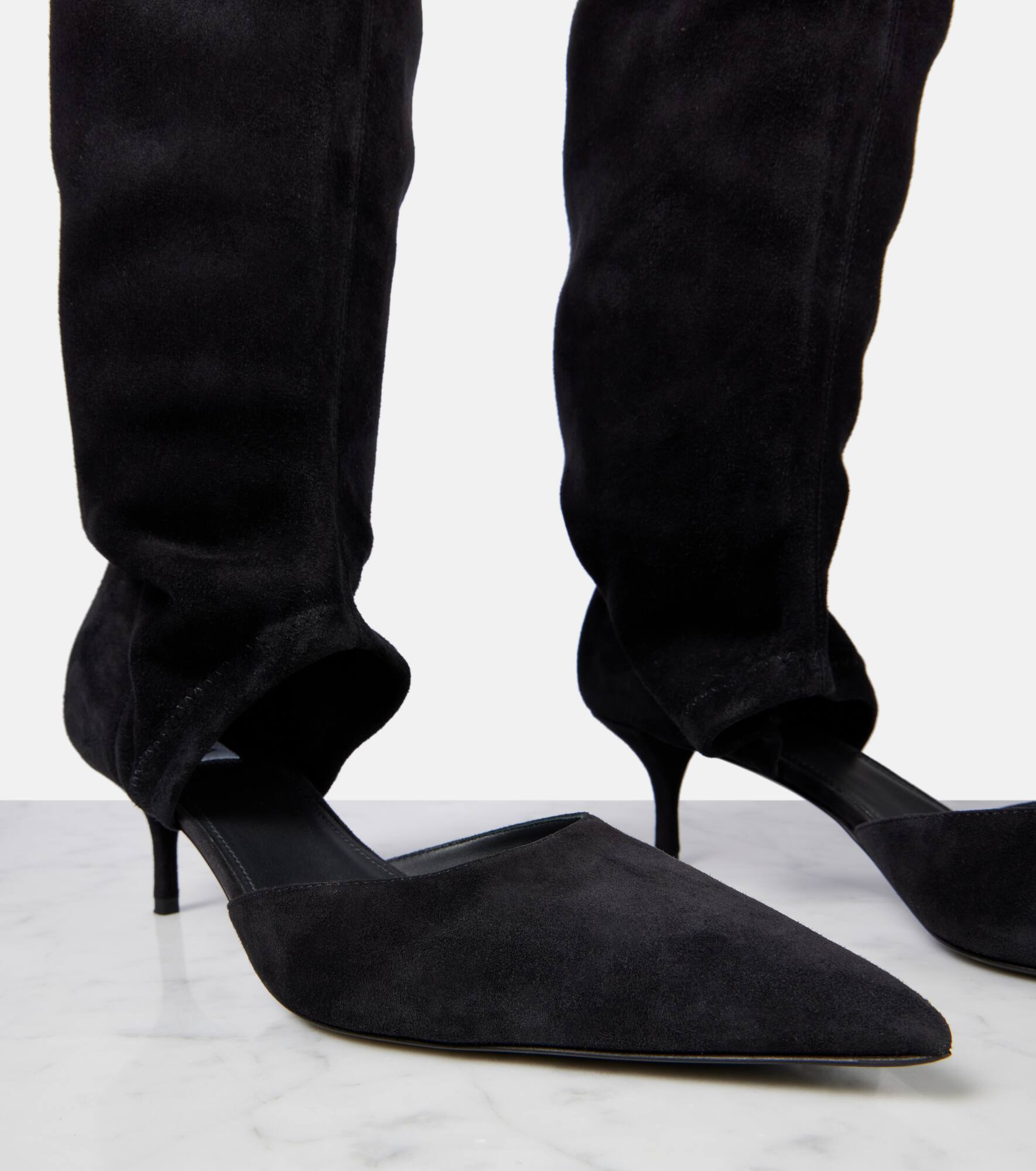 Stretch 55 suede over-the-knee boots - 5
