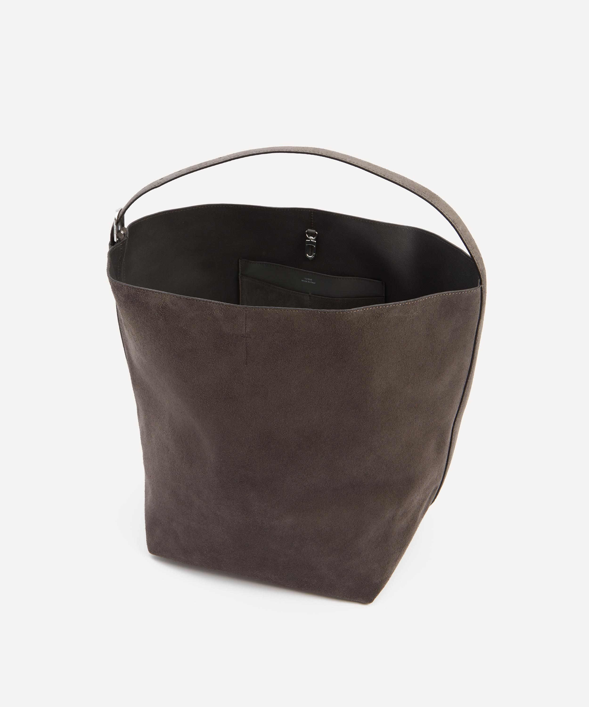 Belted Suede Tote Bag - 5