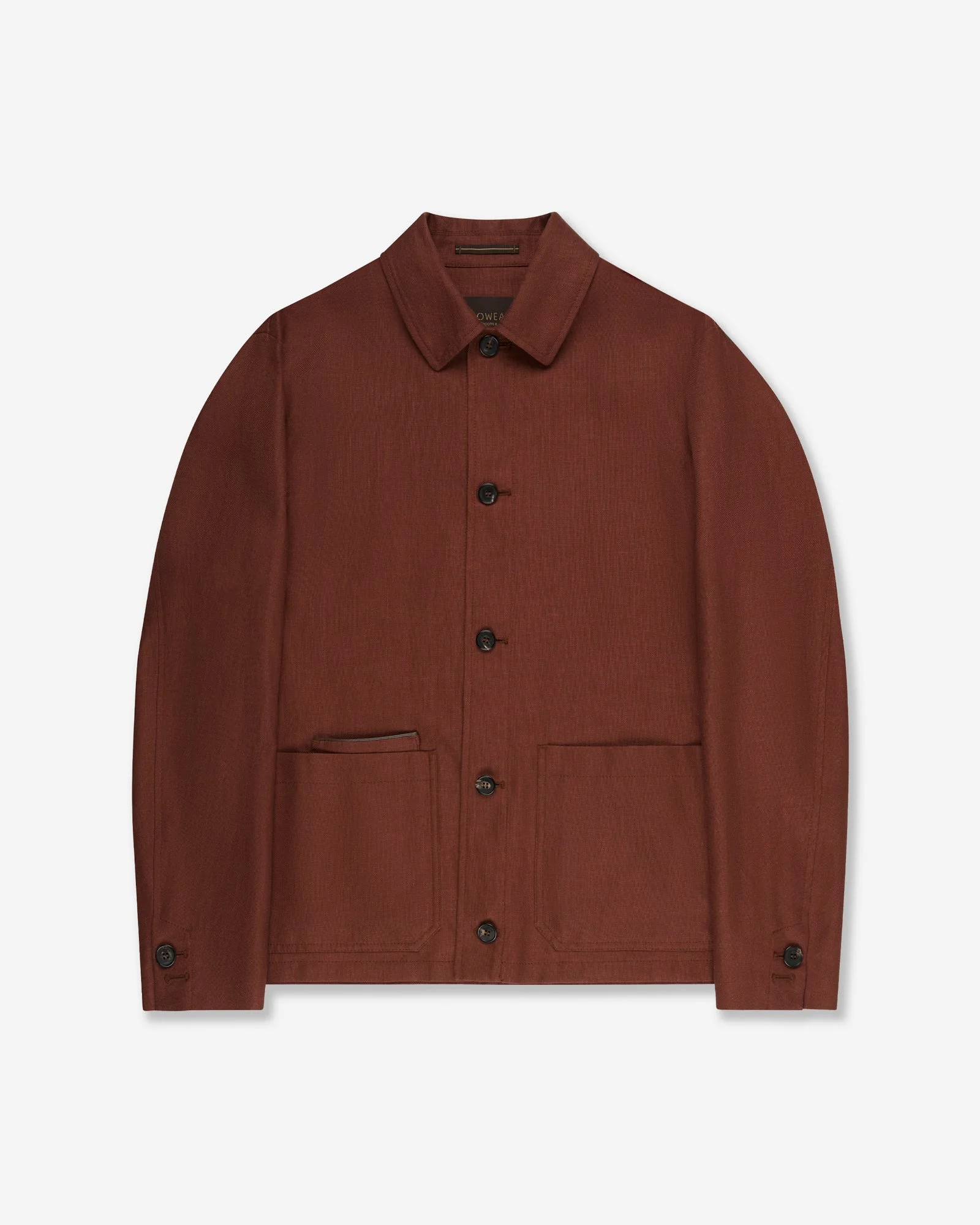 Stretch cotton and linen panama blouson jacket - 1