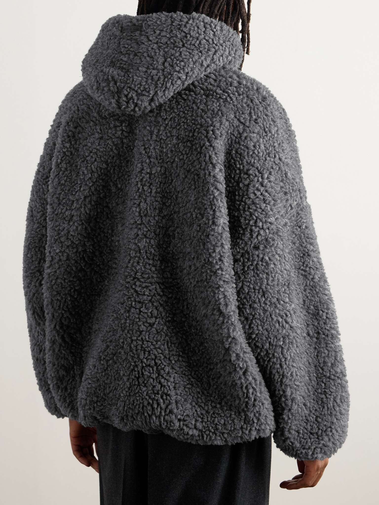 Oversized Wool-Blend Fleece Hoodie - 3