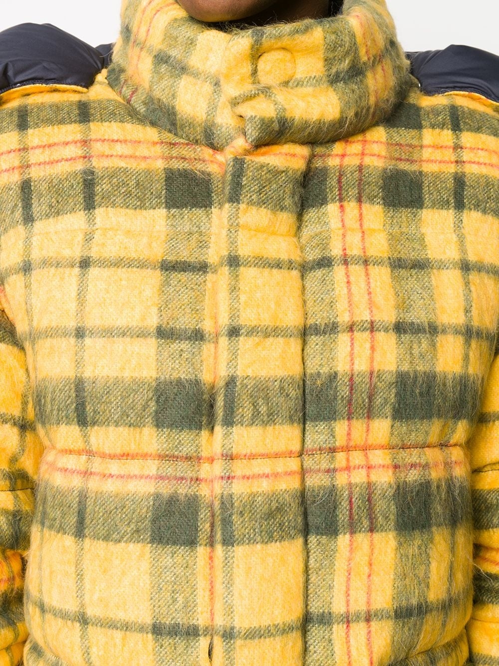 padded check down jacket - 5