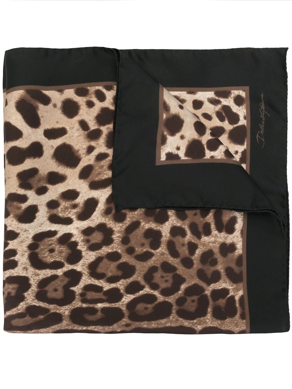 leopard print scarf - 1