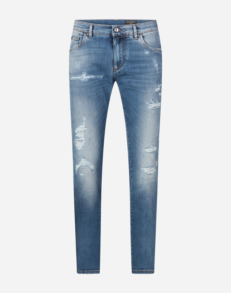 Slim-fit stretch jeans with patch 3