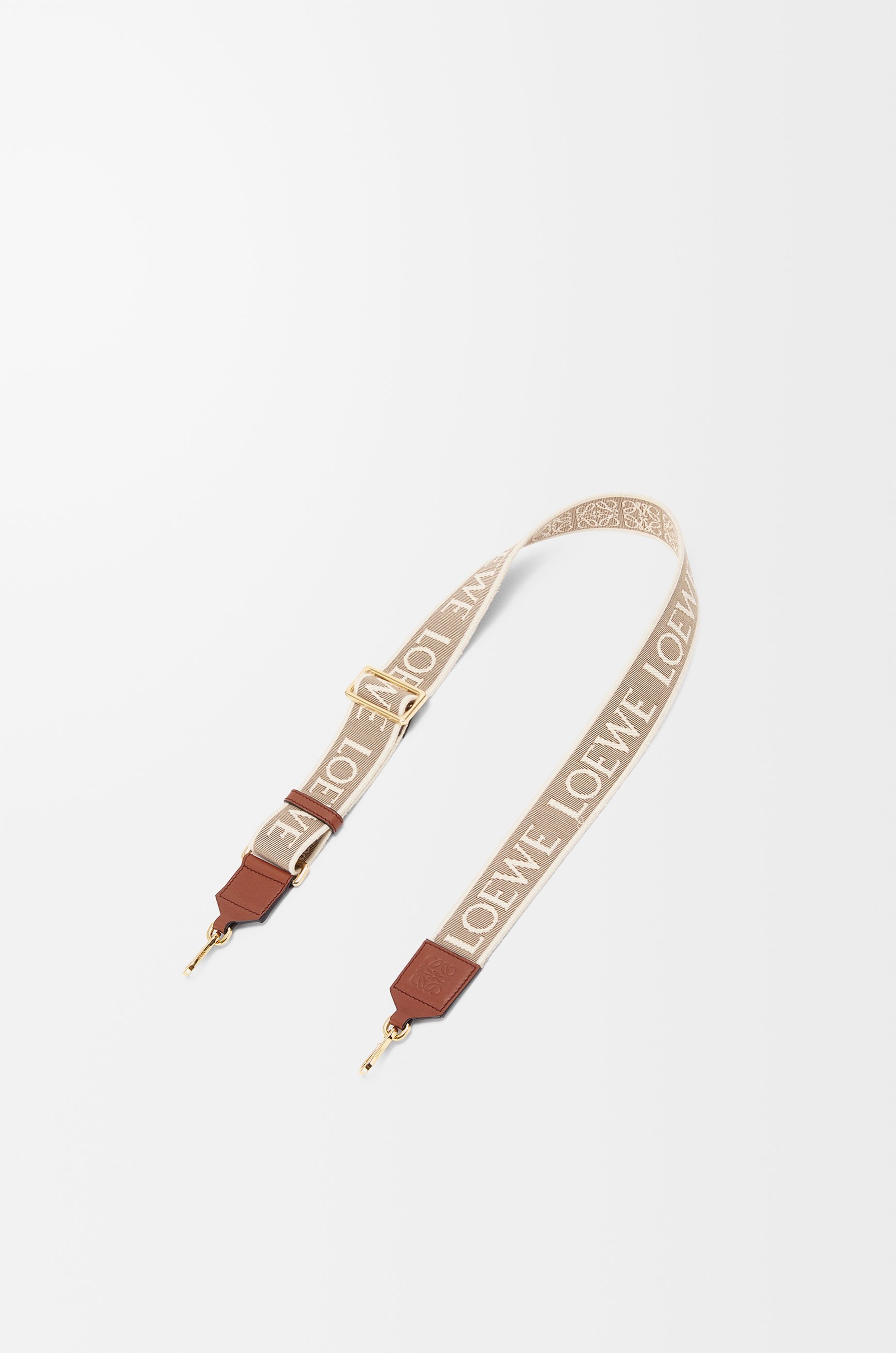 Anagram strap in jacquard and calfskin - 1
