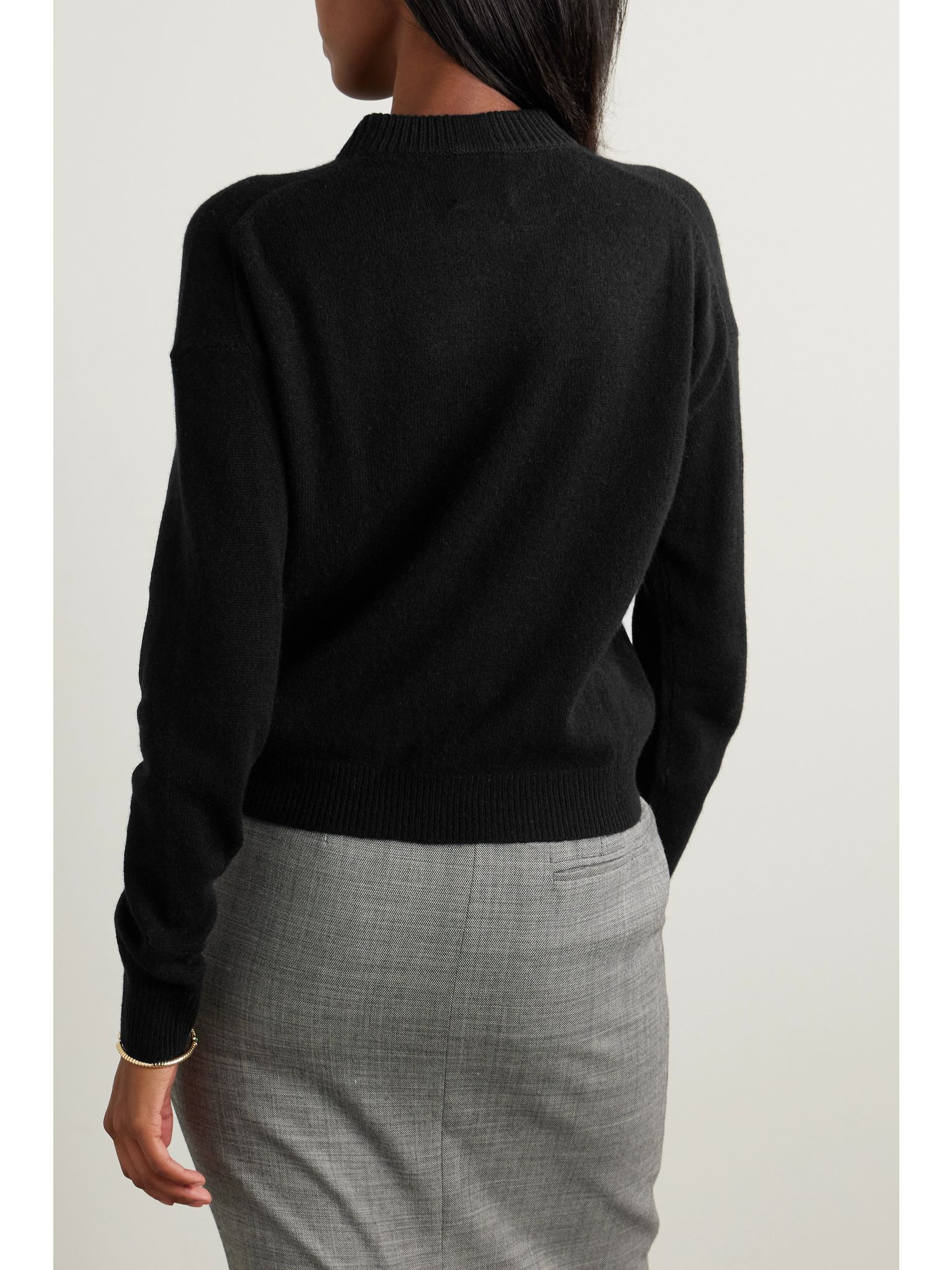+ NET SUSTAIN Wool and cashmere-blend sweater Black - 3