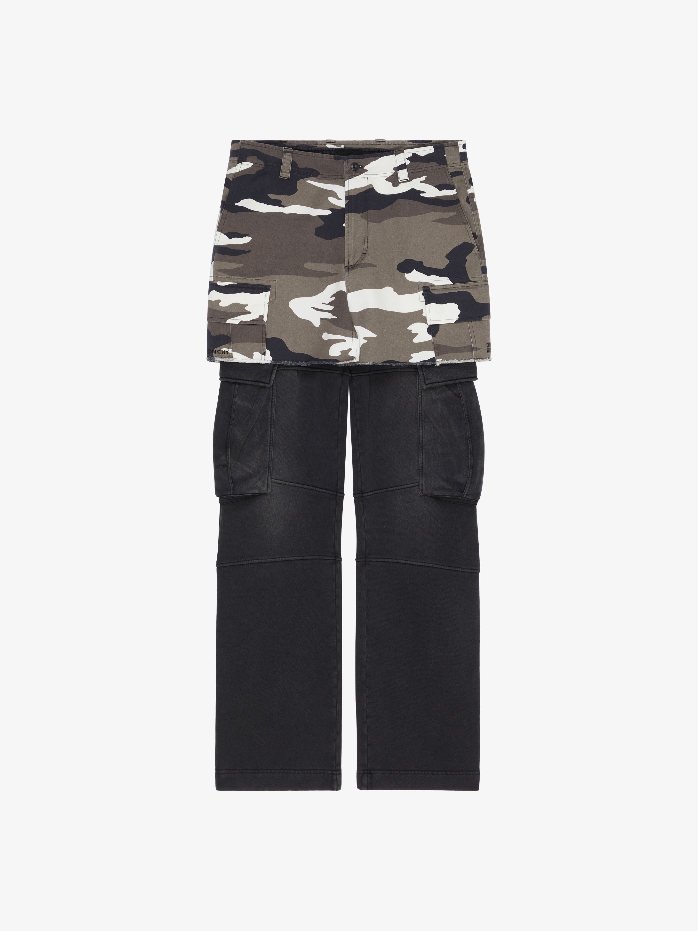 CARGO PANTS WITH CAMO SKIRT IN JERSEY - 1