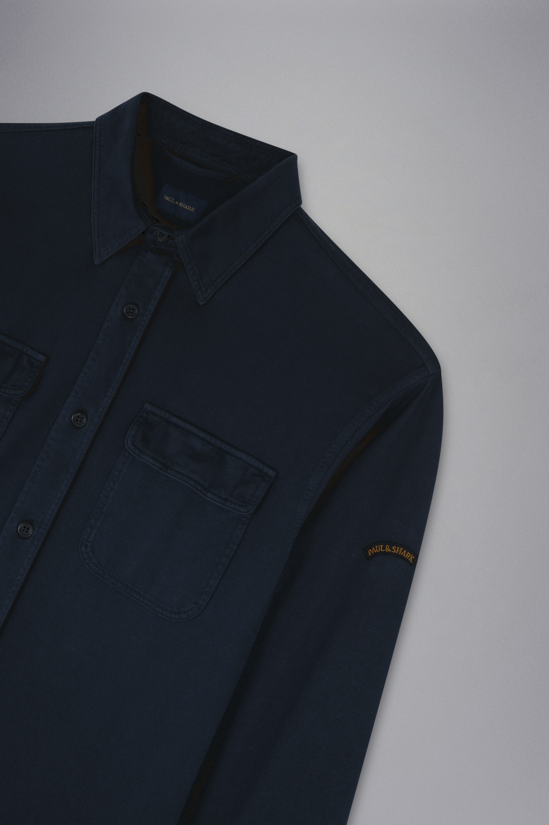 GARMENT DYED COTTON OVERSHIRT - 5