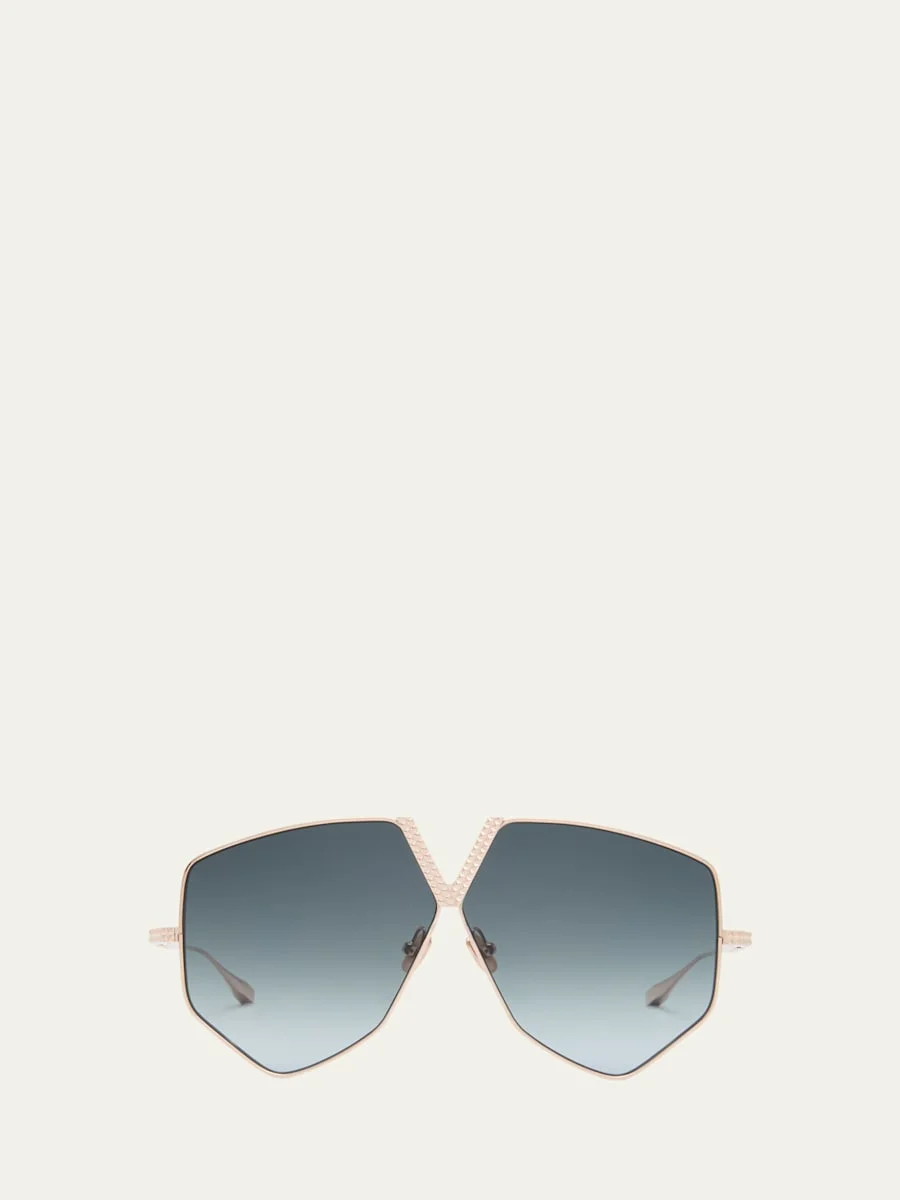 V-Hexagon Titanium Sunglasses - 1