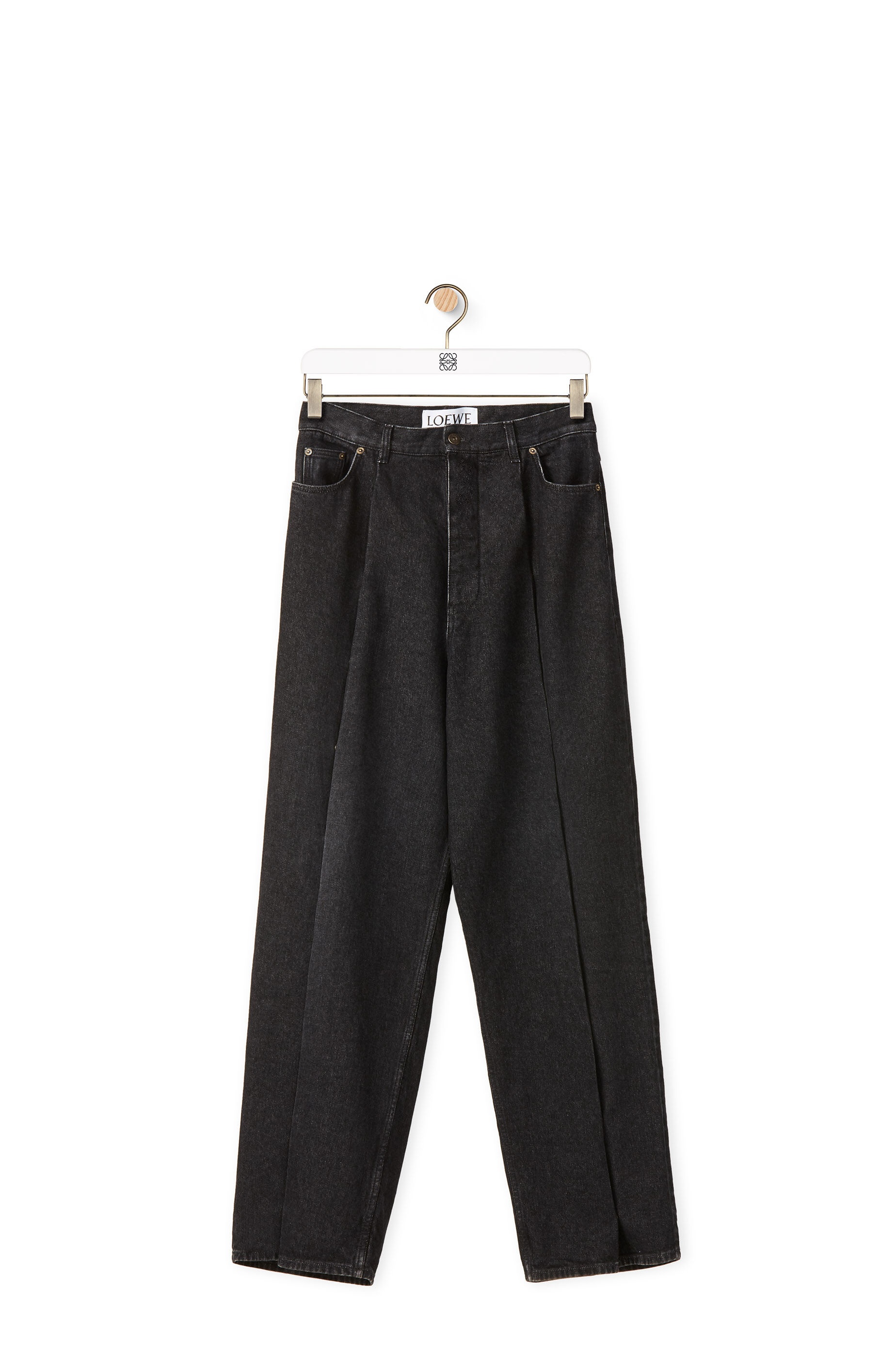 Snap denim trousers in cotton - 1