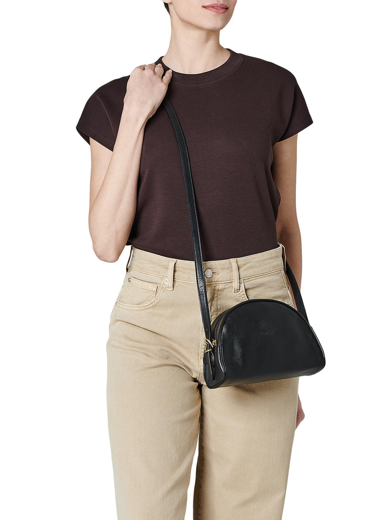 Women's Classic Leather Crossbody Bag - Nero 4