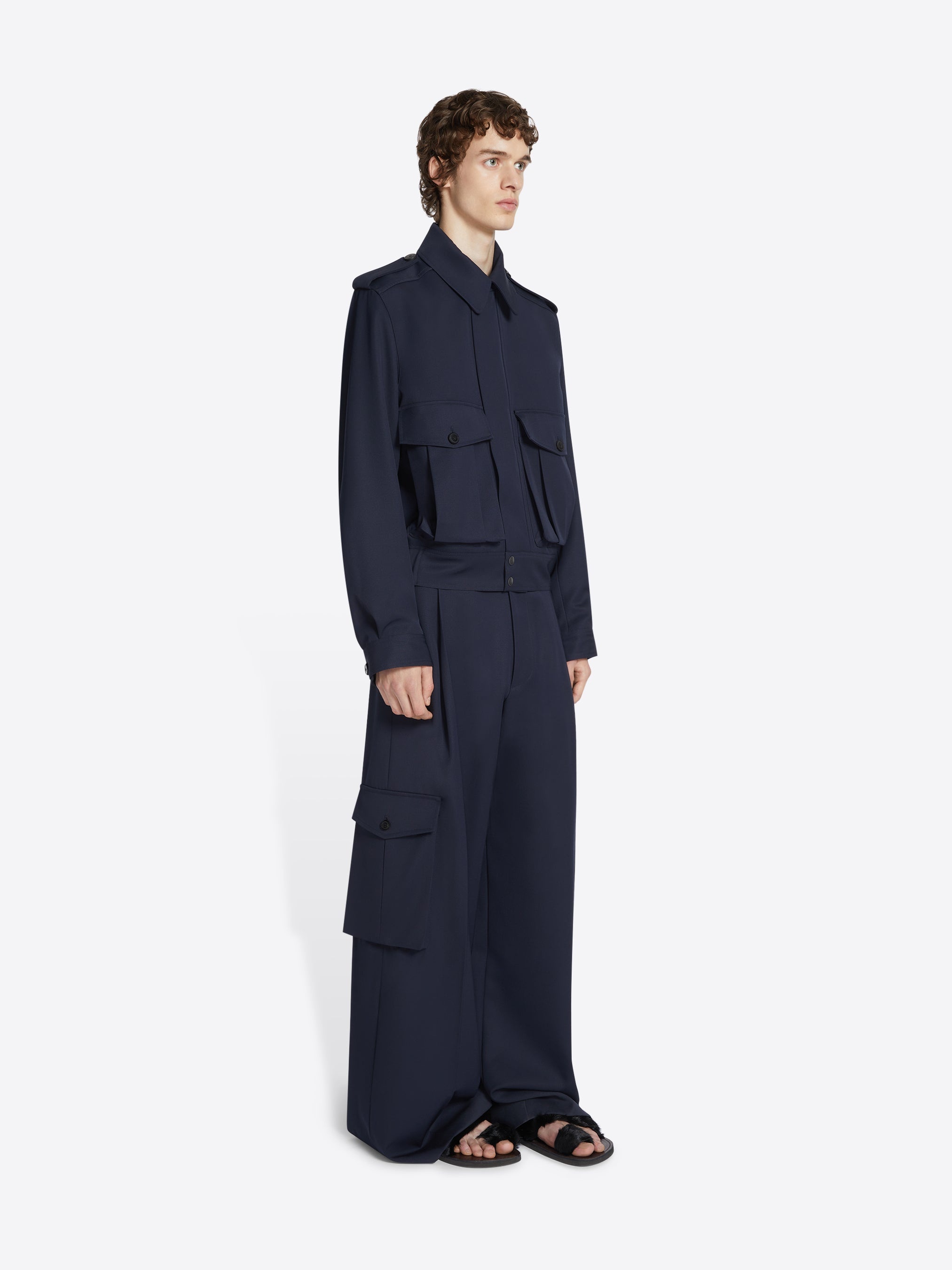 WIDE BELTED PANTS - 3