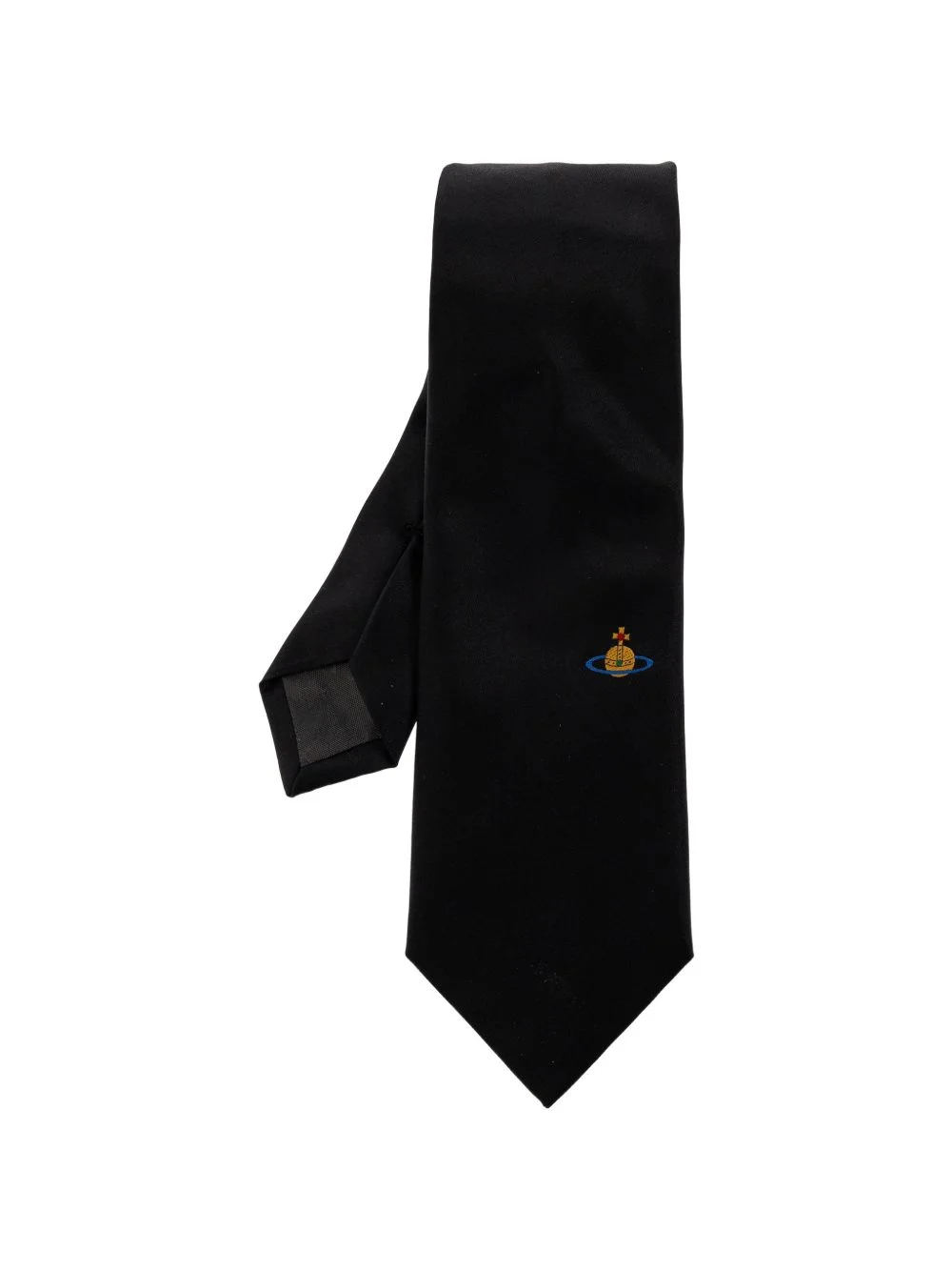 Orb embroidered silk tie - 1