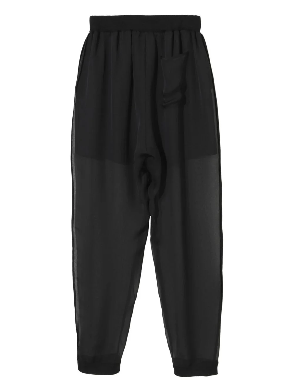 elasticated-waist tapered trousers - 1