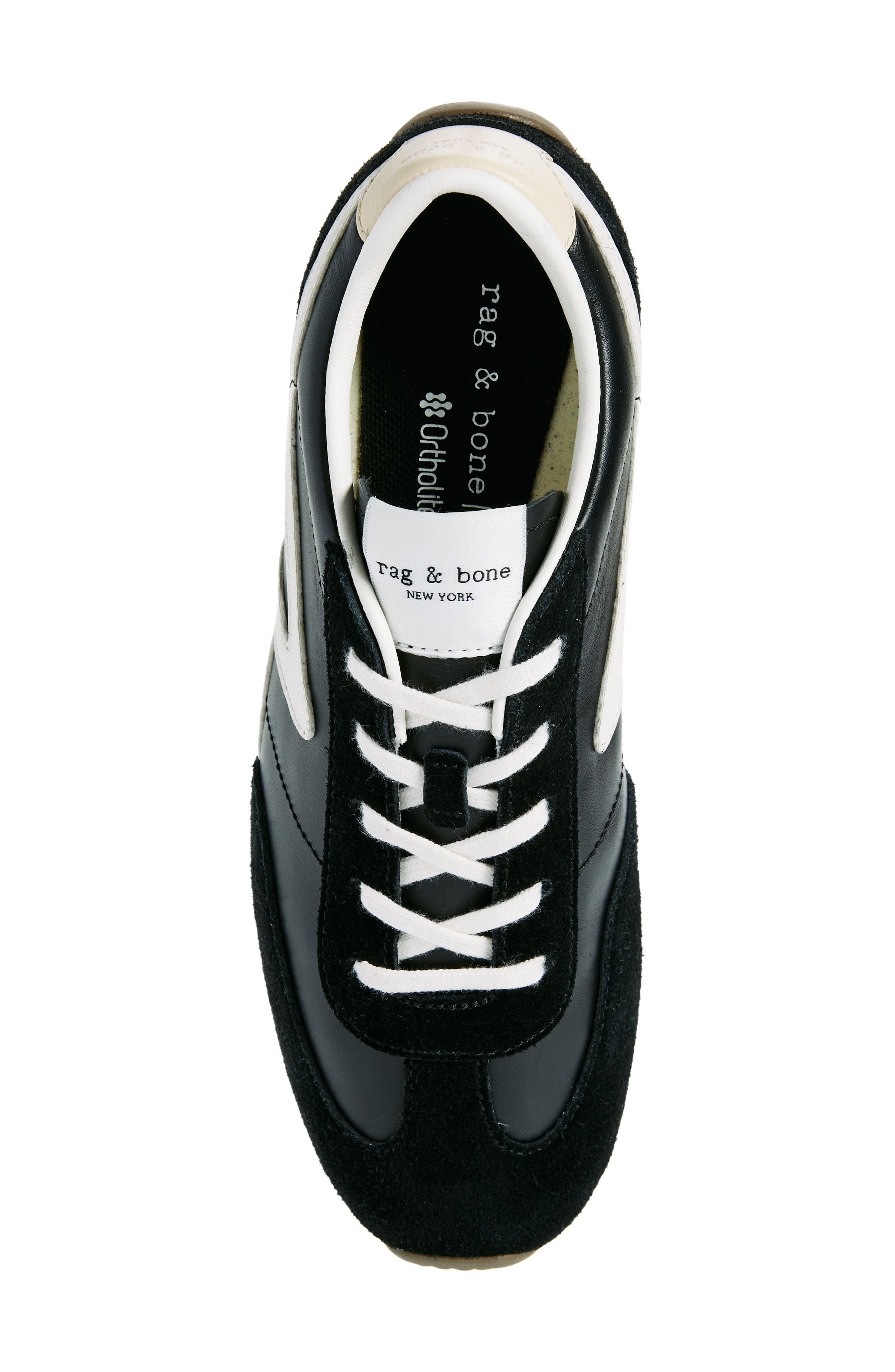 rag & bone Retro Runner Slim Sneaker in Black at Nordstrom - 5