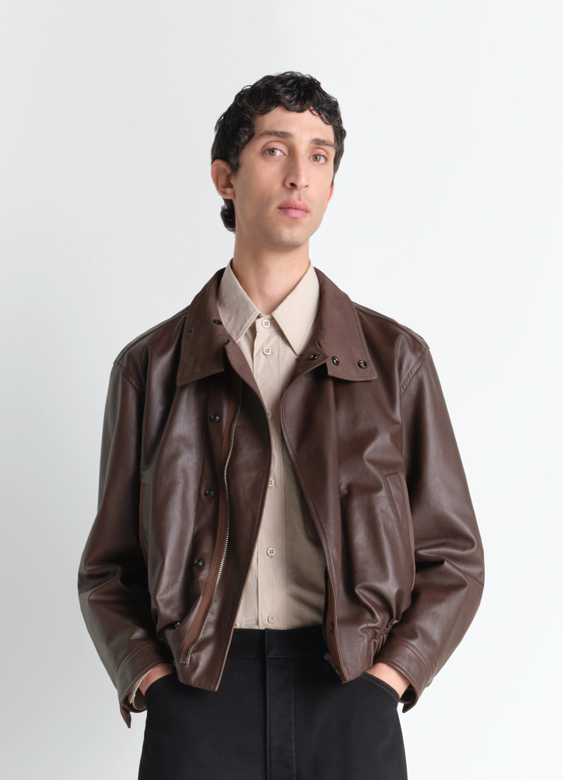 Lemaire SOFT LEATHER BLOUSON IN PAPER COW LEATHER outlook