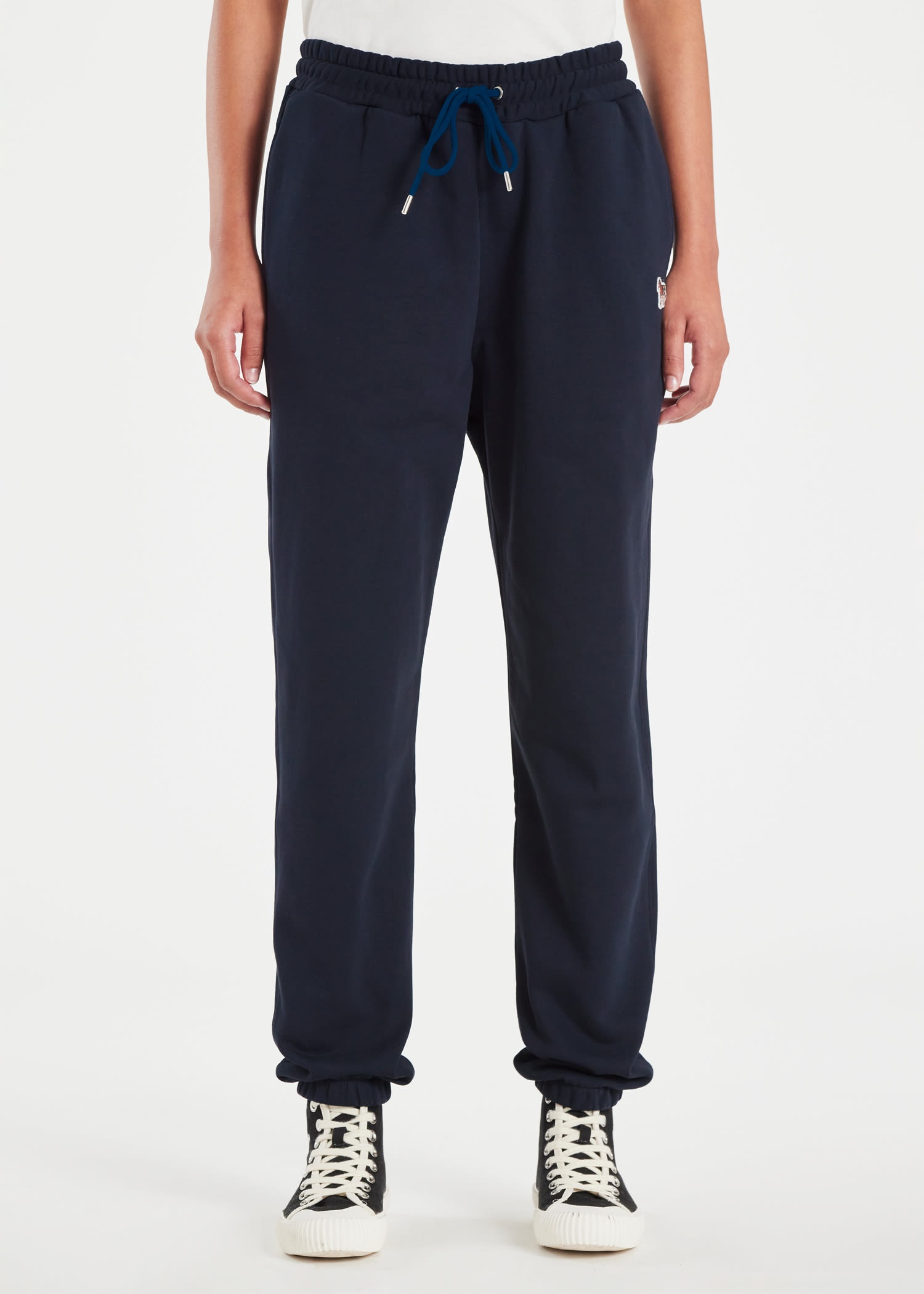 Navy Cotton Zebra Sweatpants - 3