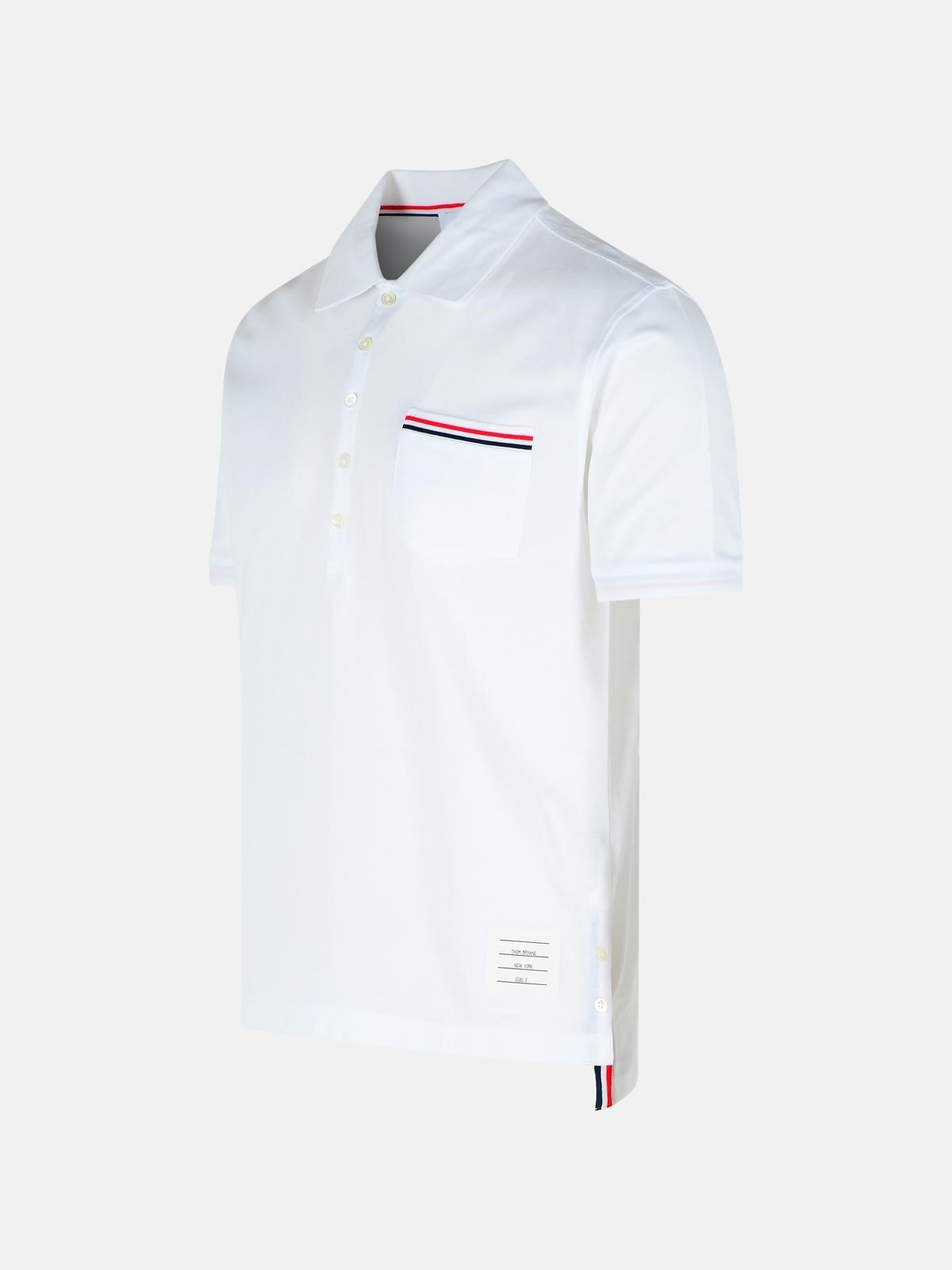 WHITE COTTON POLO SHIRT - 2