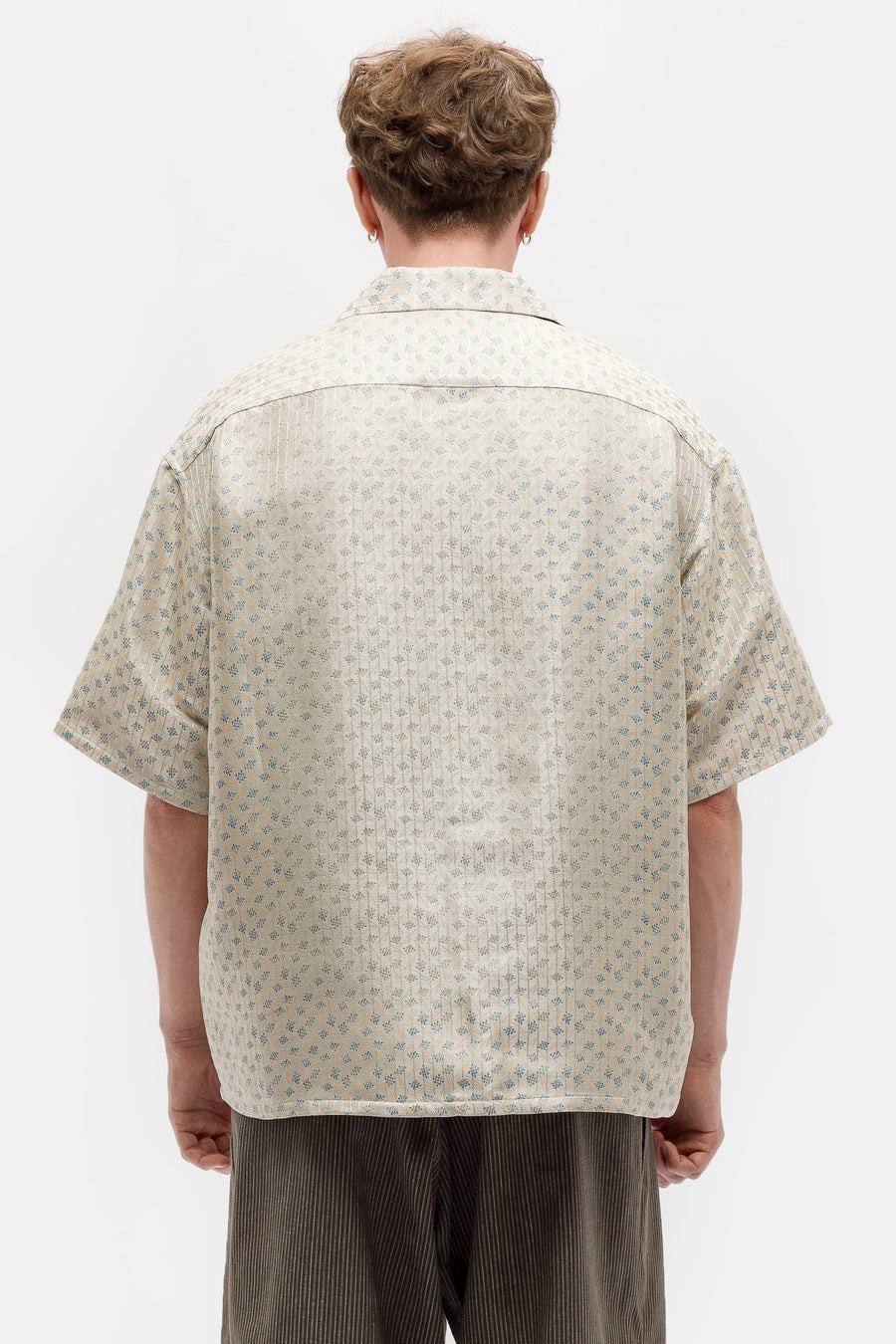 visvim Crosby S/S Jacquard Shirt in Ivory | notreshop