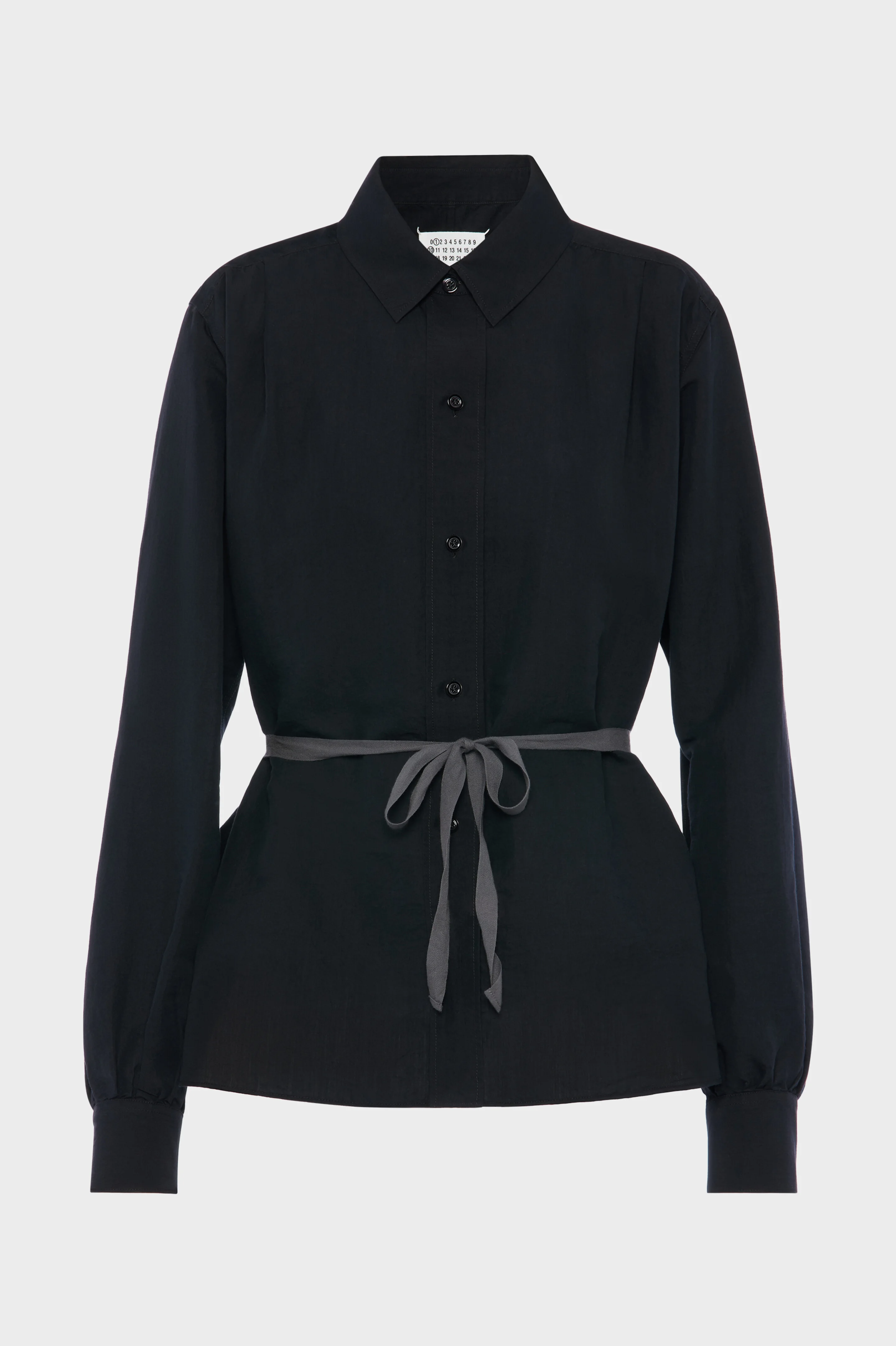 Tie-waist silk cotton shirt - 1