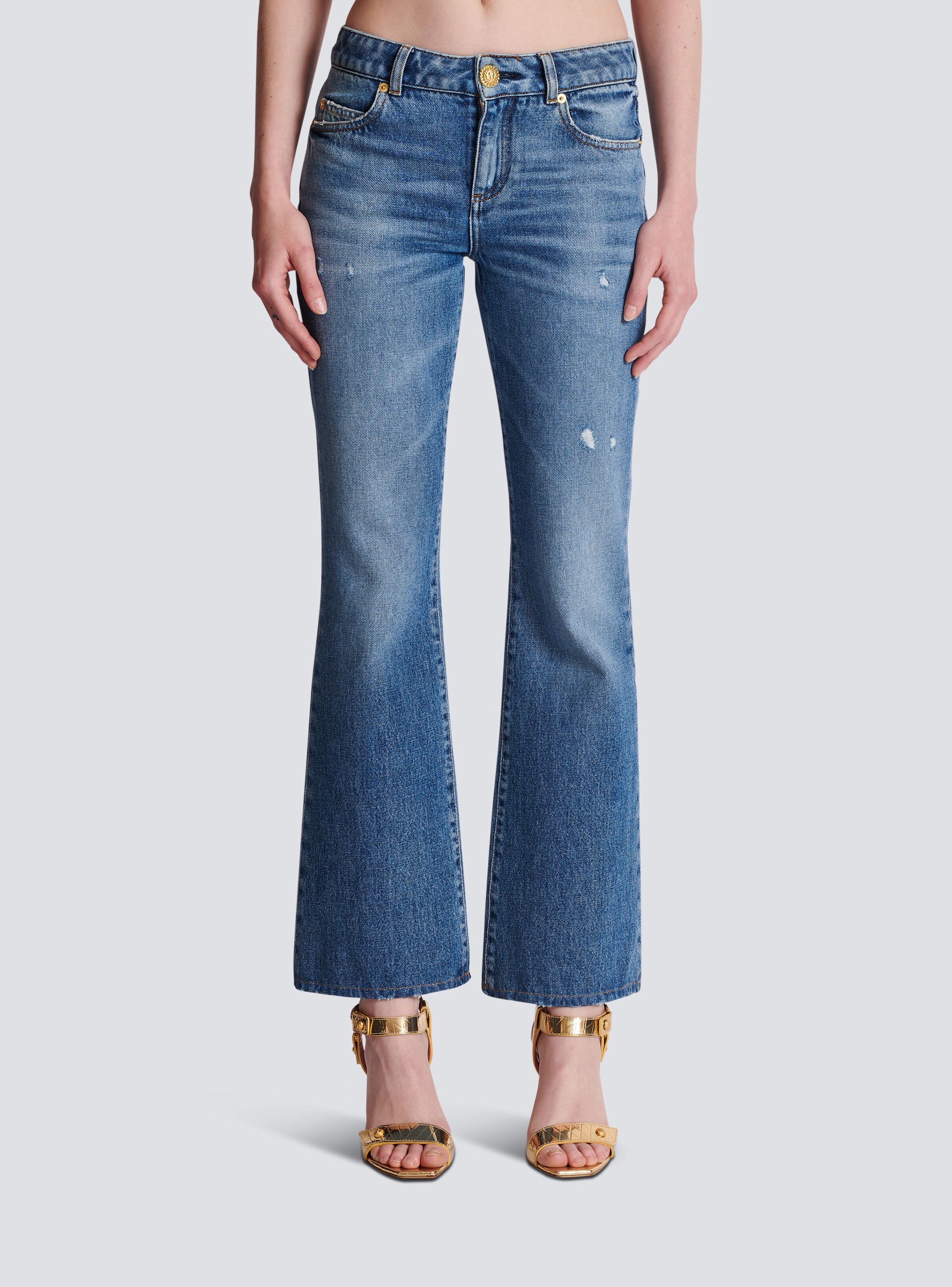 Flared denim jeans - 5