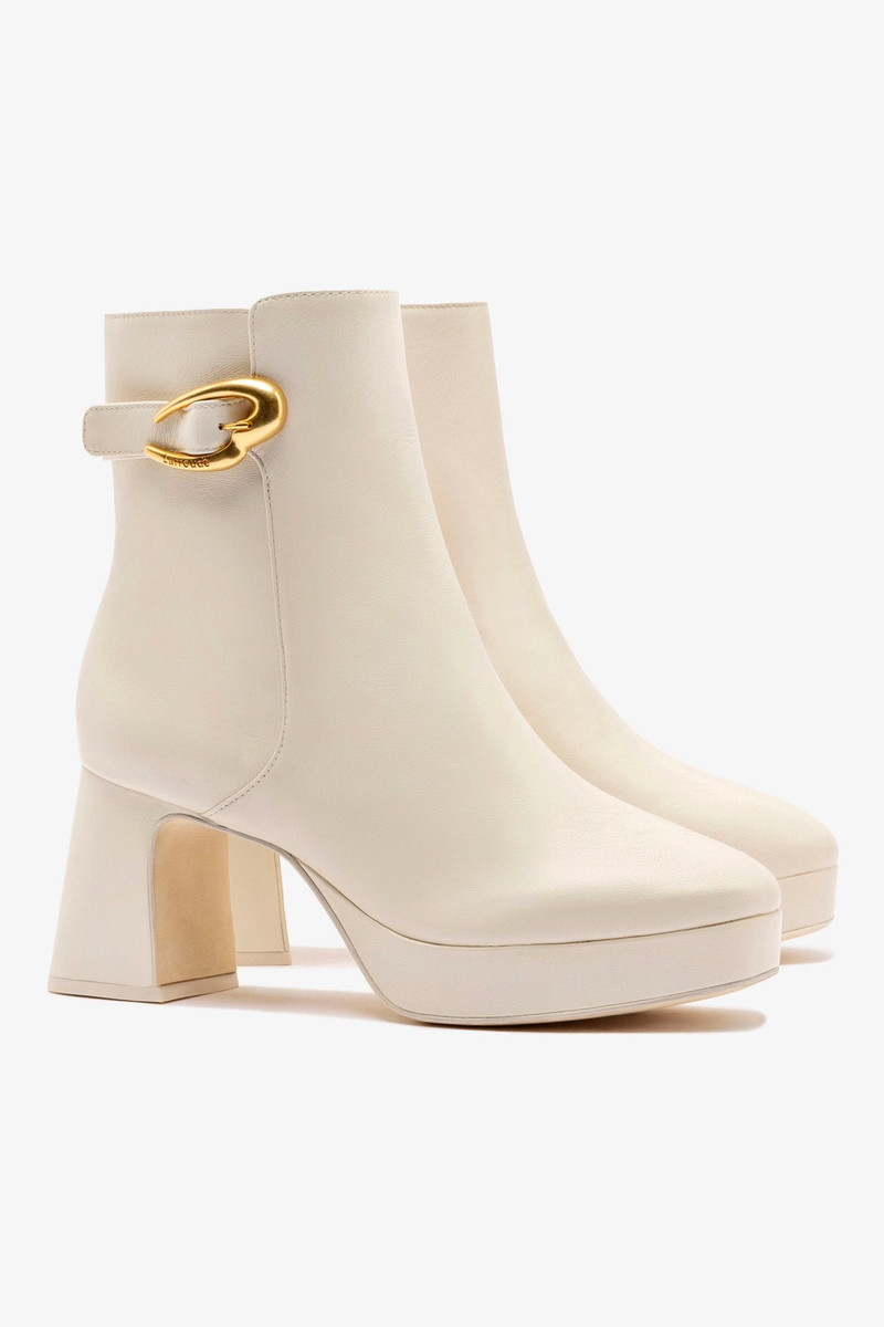 Dolly Verona Low Boot In Ivory Leather 3