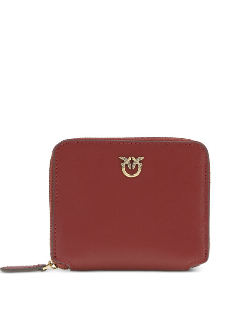 zip-around appliqué leather wallet 1