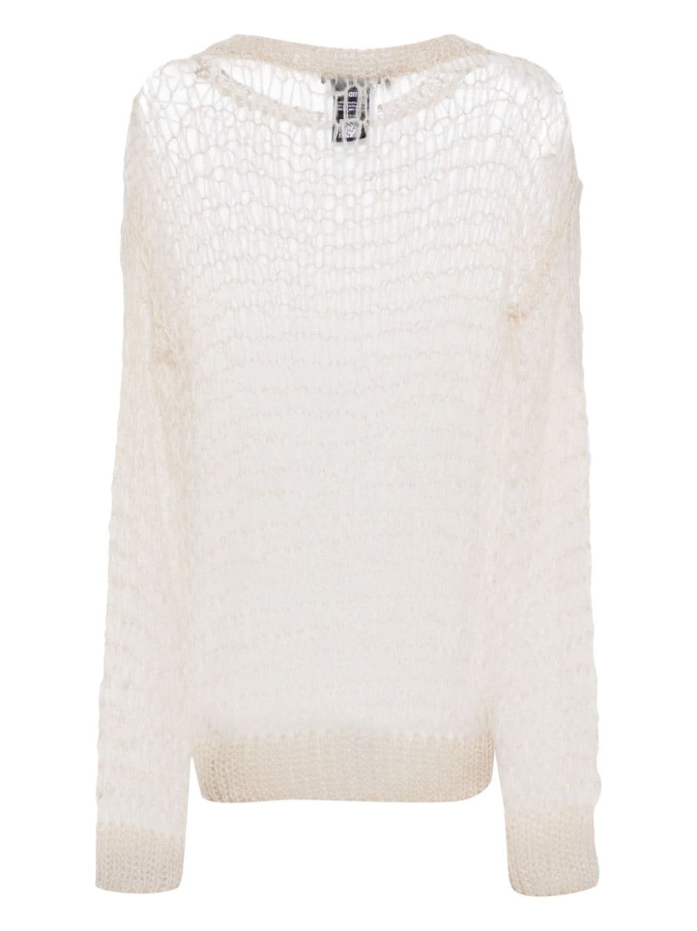 open-knit drop-shoulder jumper - 2