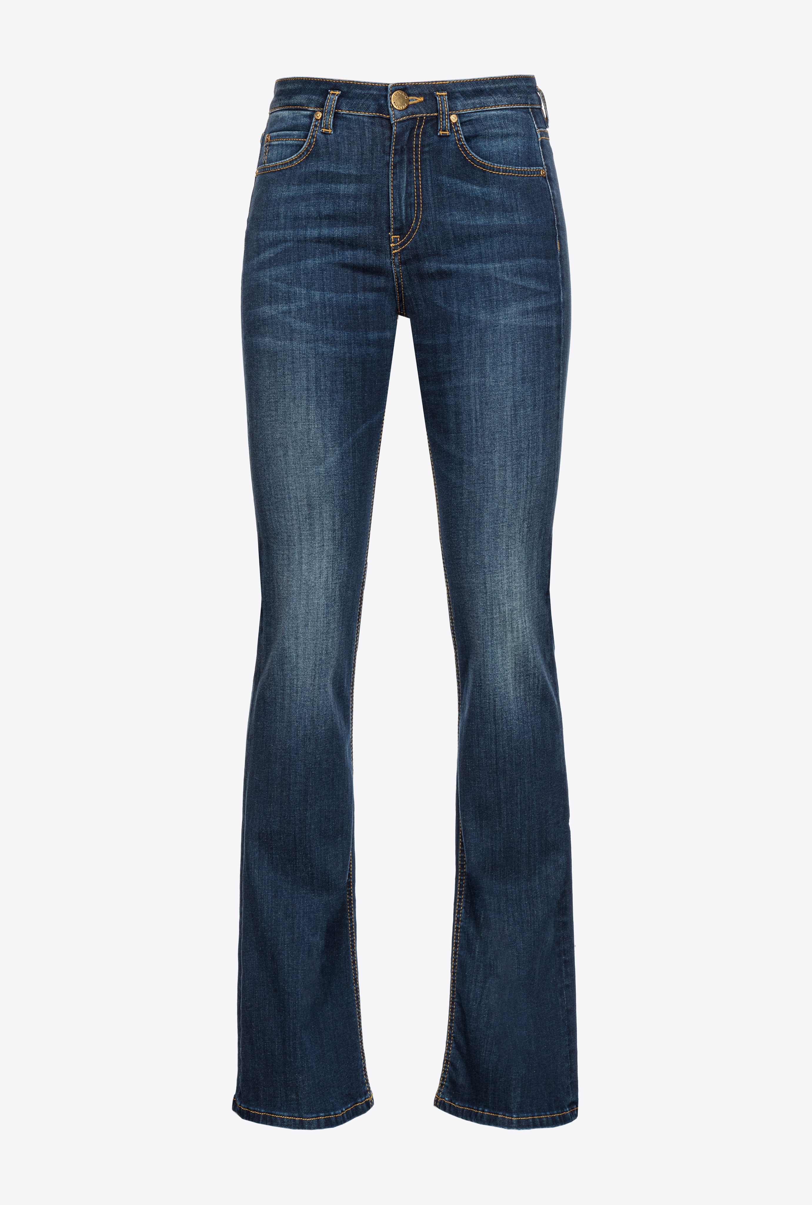 STRETCH DENIM BELL-BOTTOM JEANS - 1