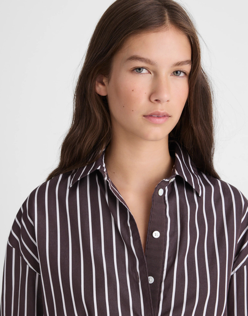 Drawstring Button-Up Shirt in Poplin 6