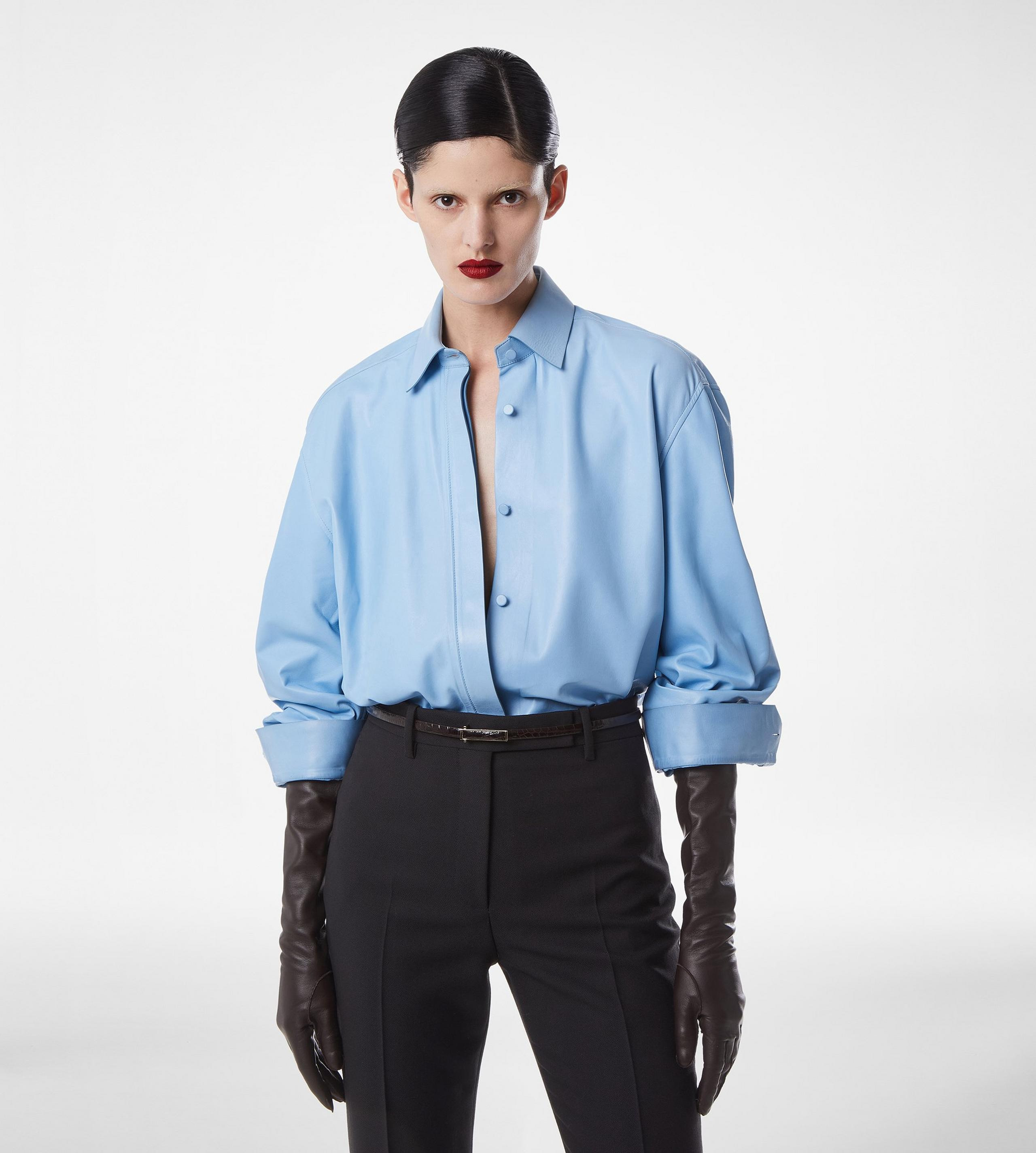 FRENCH PLONGE LEATHER SHIRT - 4