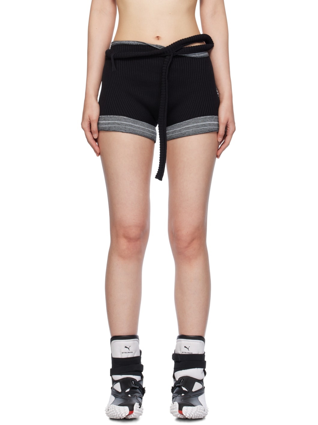 Black Fringes Shorts - 1
