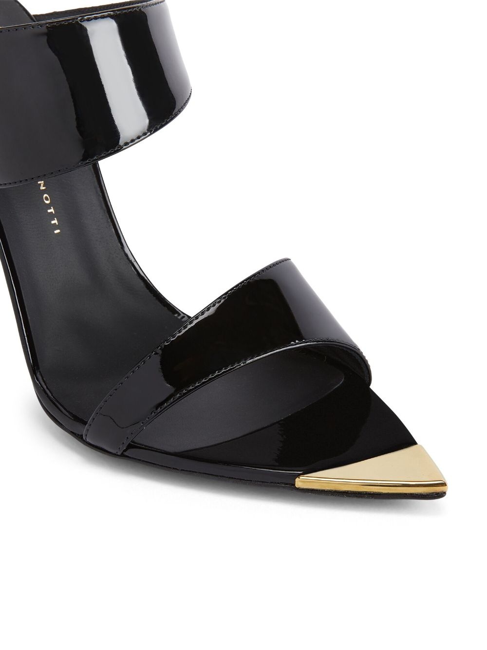 Intriigo Allure 90mm patent-finish mules - 4