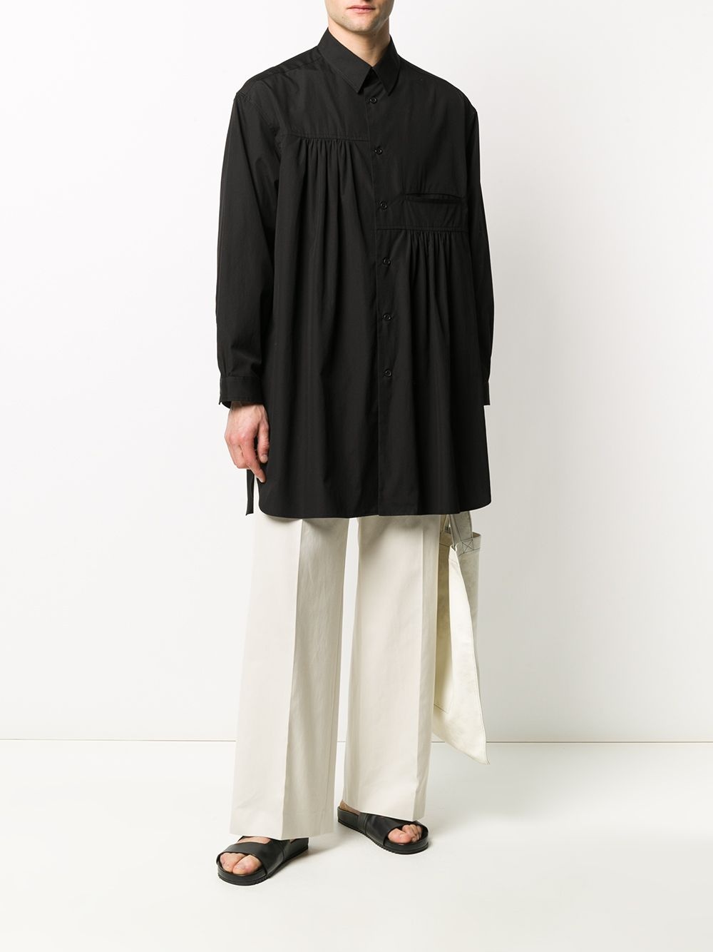 oversized pleated shirt - 2