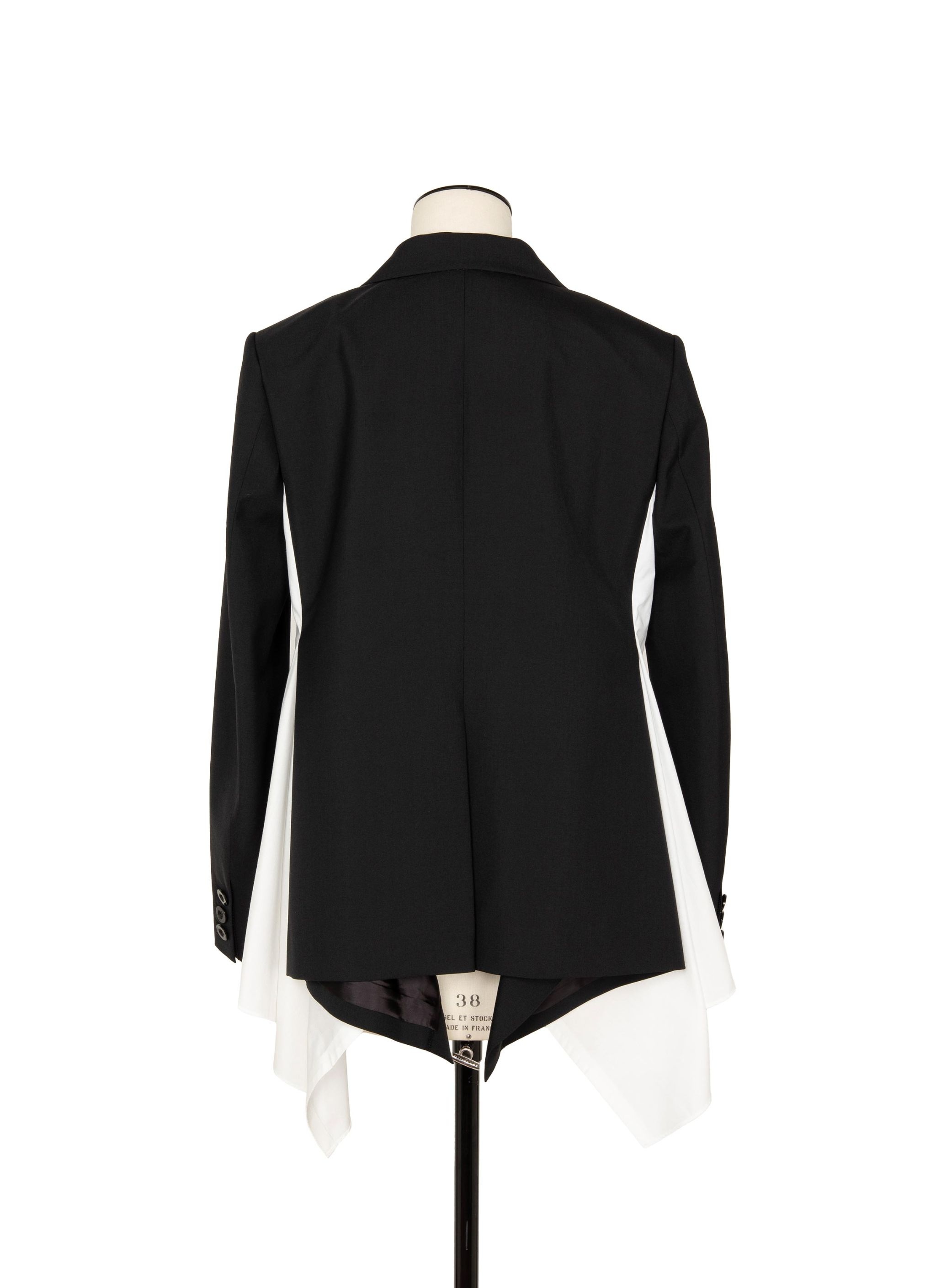 【sacai】Suiting x Cotton Poplin Jacket プリーツ ジャケット sacai Suiting x Cotton Poplin Jacket | REVERSIBLE