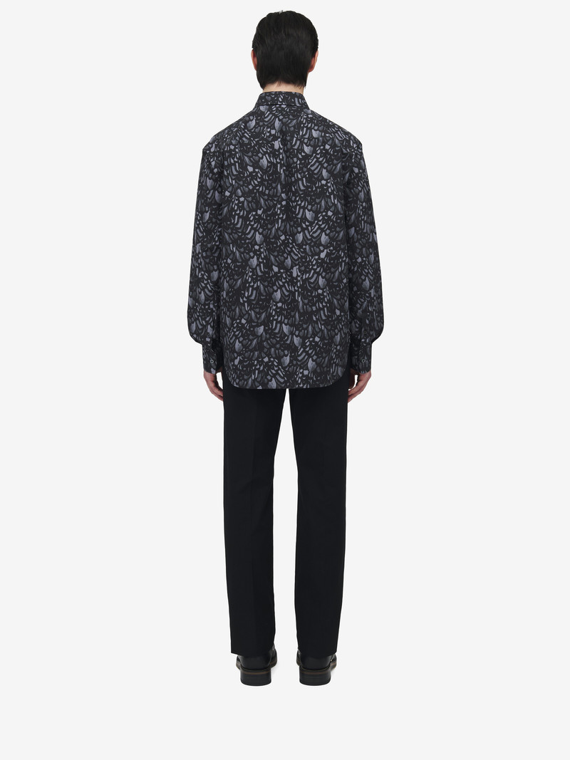 Feather Print Relaxed Shirt 5