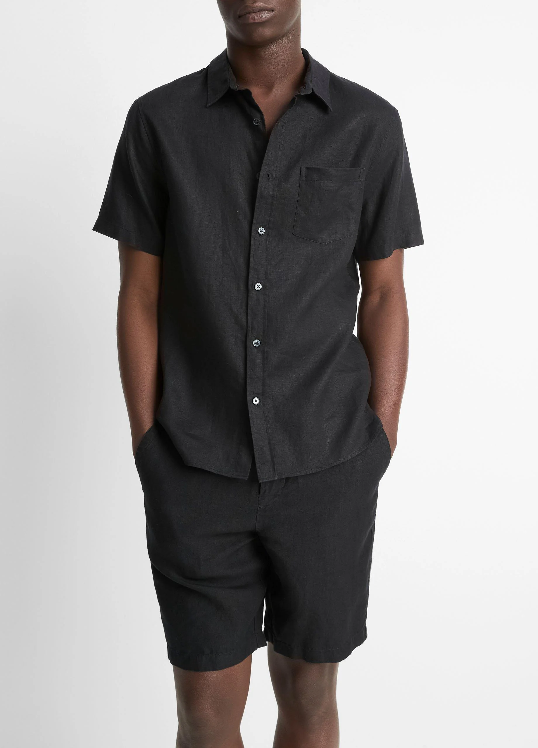 Linen Short-Sleeve Shirt - 1