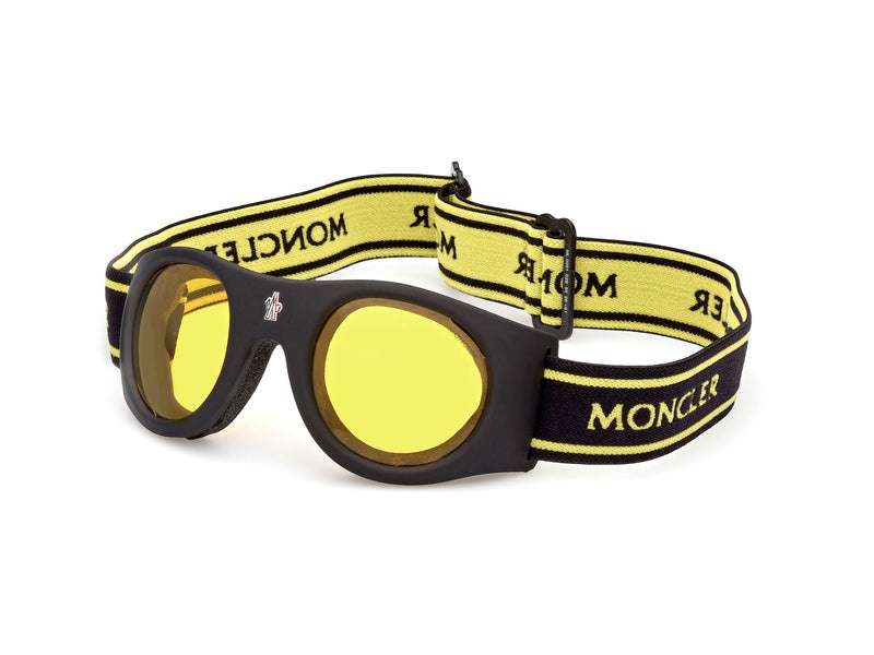MONCLER Mask Sunglasses Yellow Black - 1