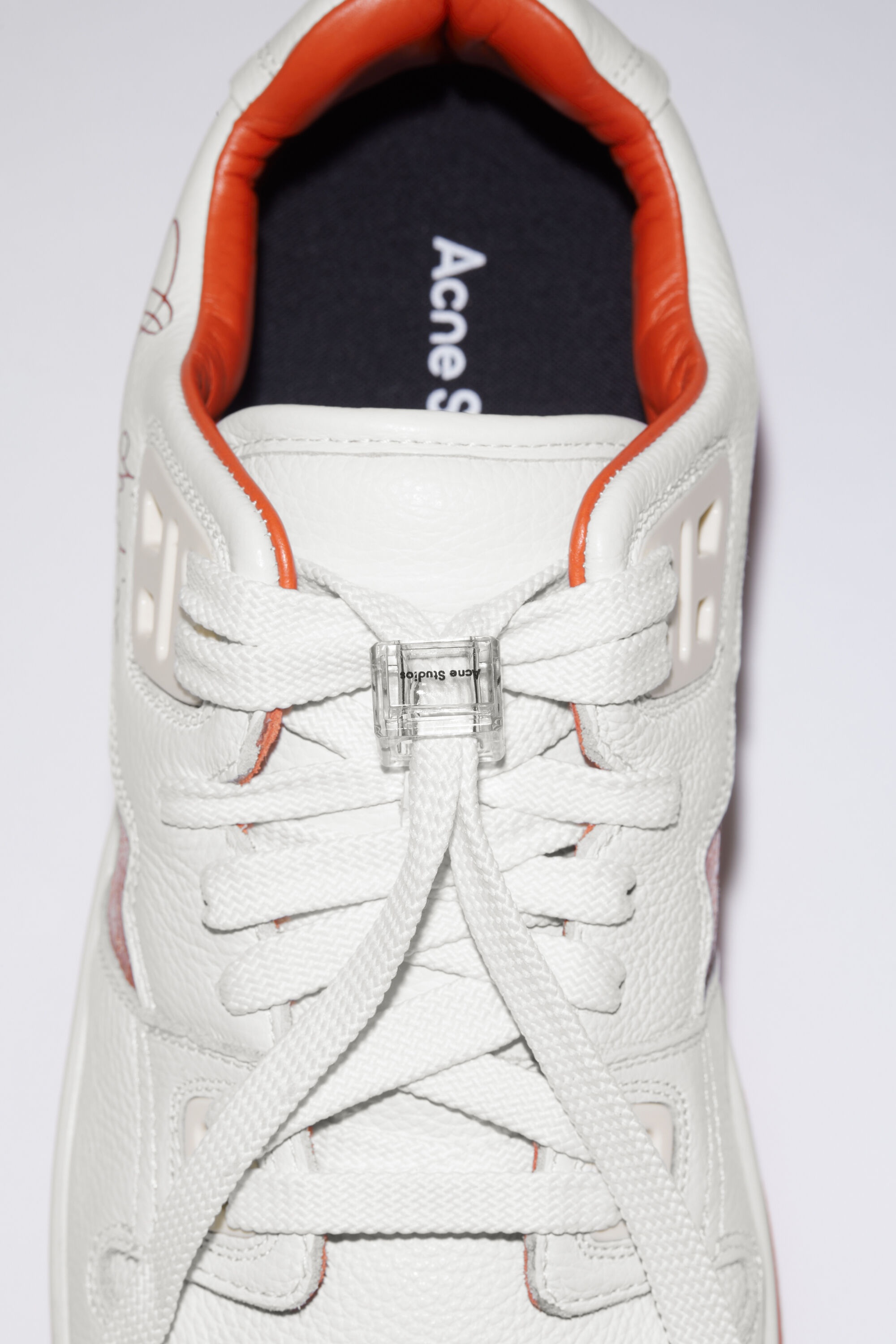 Low top sneakers - White/orange - 6