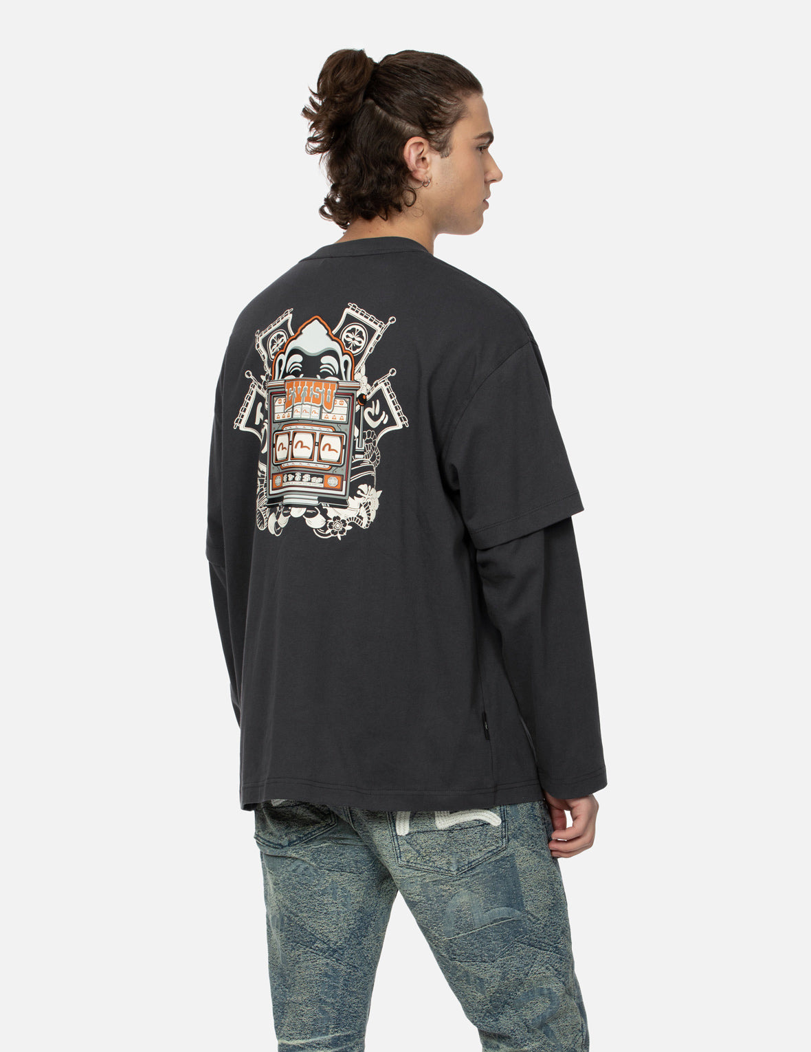 GODHEAD SLOT MACHINE PRINT LOOSE FIT  LONG-SLEEVE T-SHIRT - 7